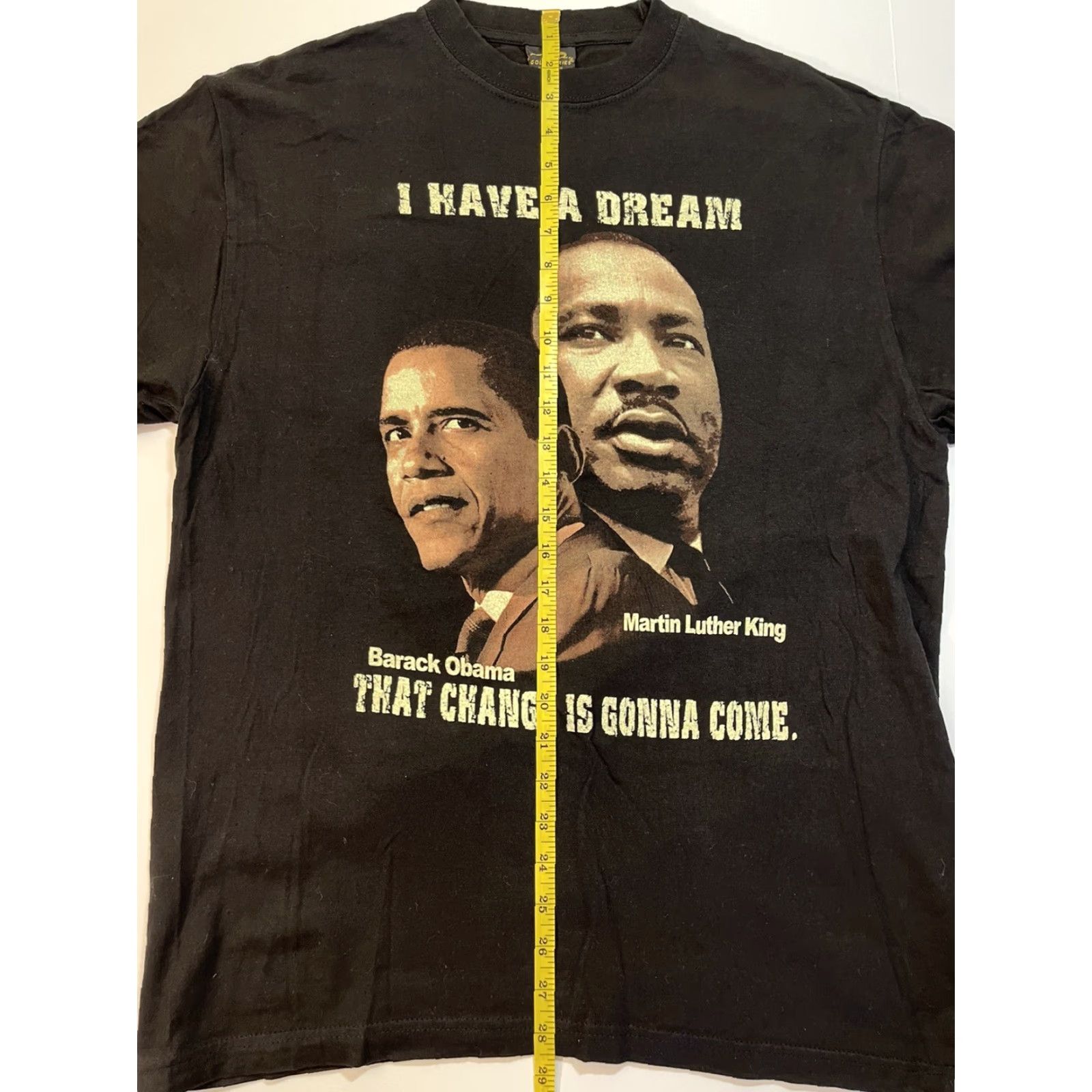Vintage VINTAGE Pro Power T-Shirt Change MLK Obama Short Sleeve Crew Neck Size L Black Mens Size US L / EU 52-54 / 3 - 7 Thumbnail