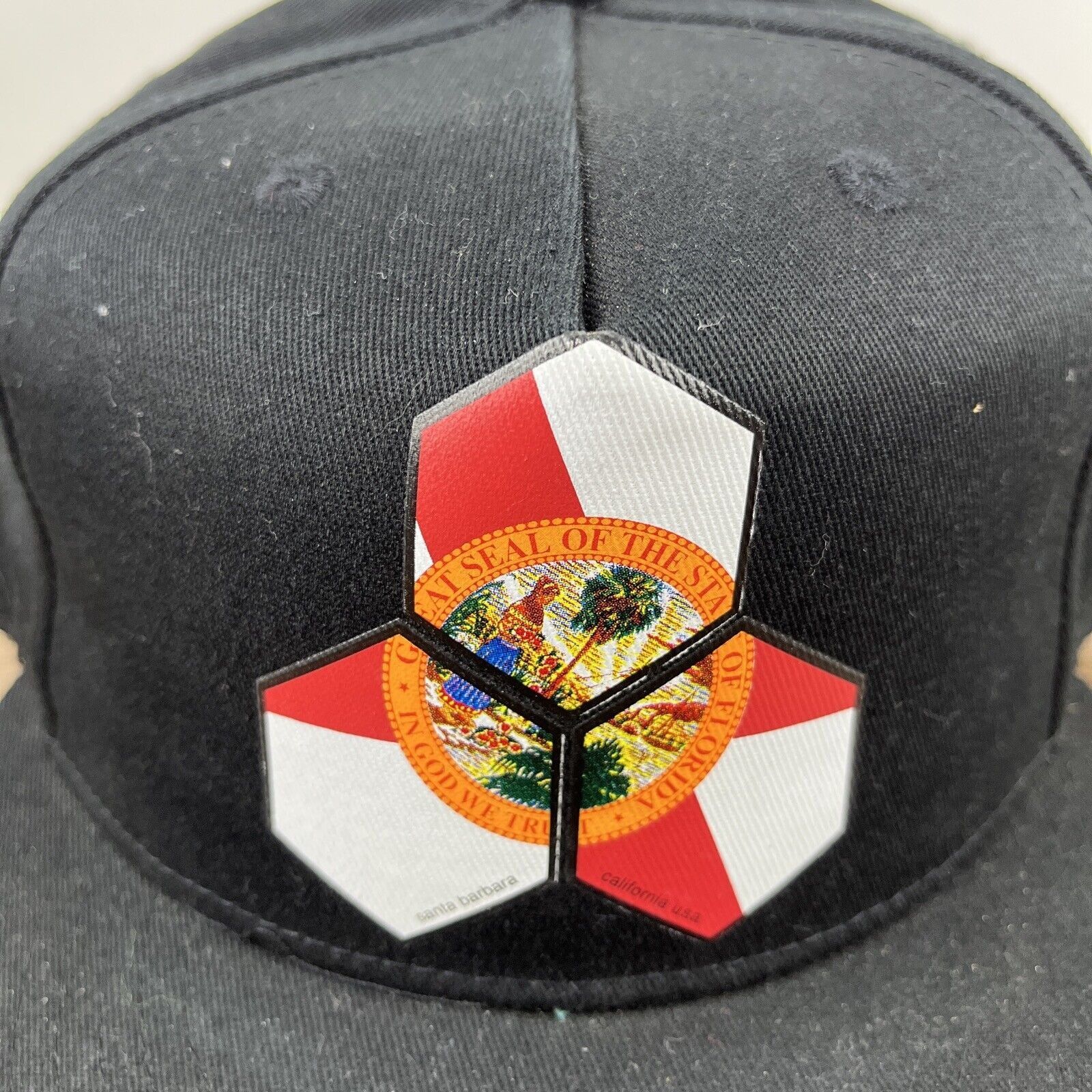 Other Florida Hat Seal of State Black Hat Snapback Adjustable Adul Size ONE SIZE - 8 Thumbnail