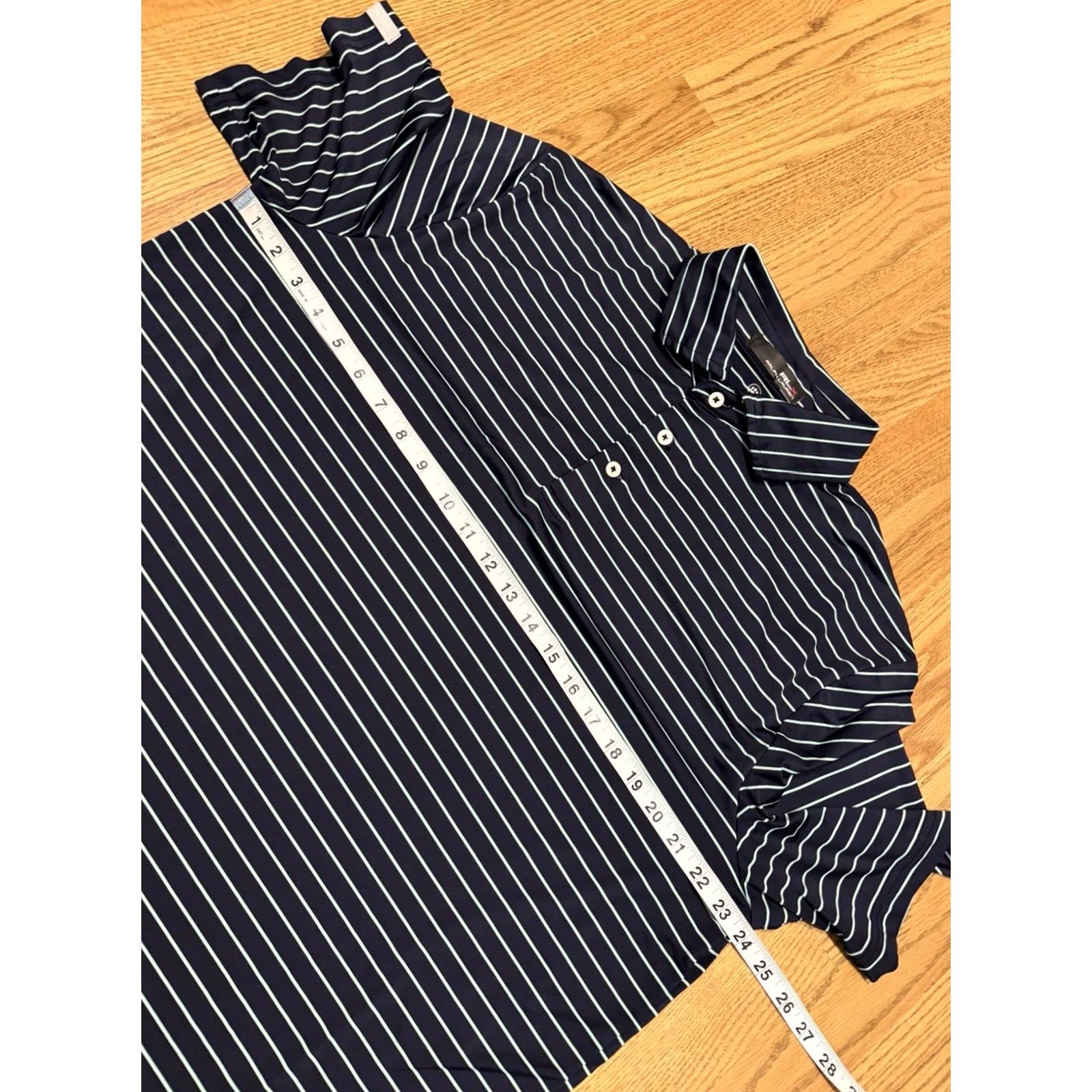 RLX Ralph Lauren RLX Ralph Lauren Golf Polo Shirt XL Striped Short Sleeve Mens Size US XL / EU 56 / 4 - 5 Thumbnail