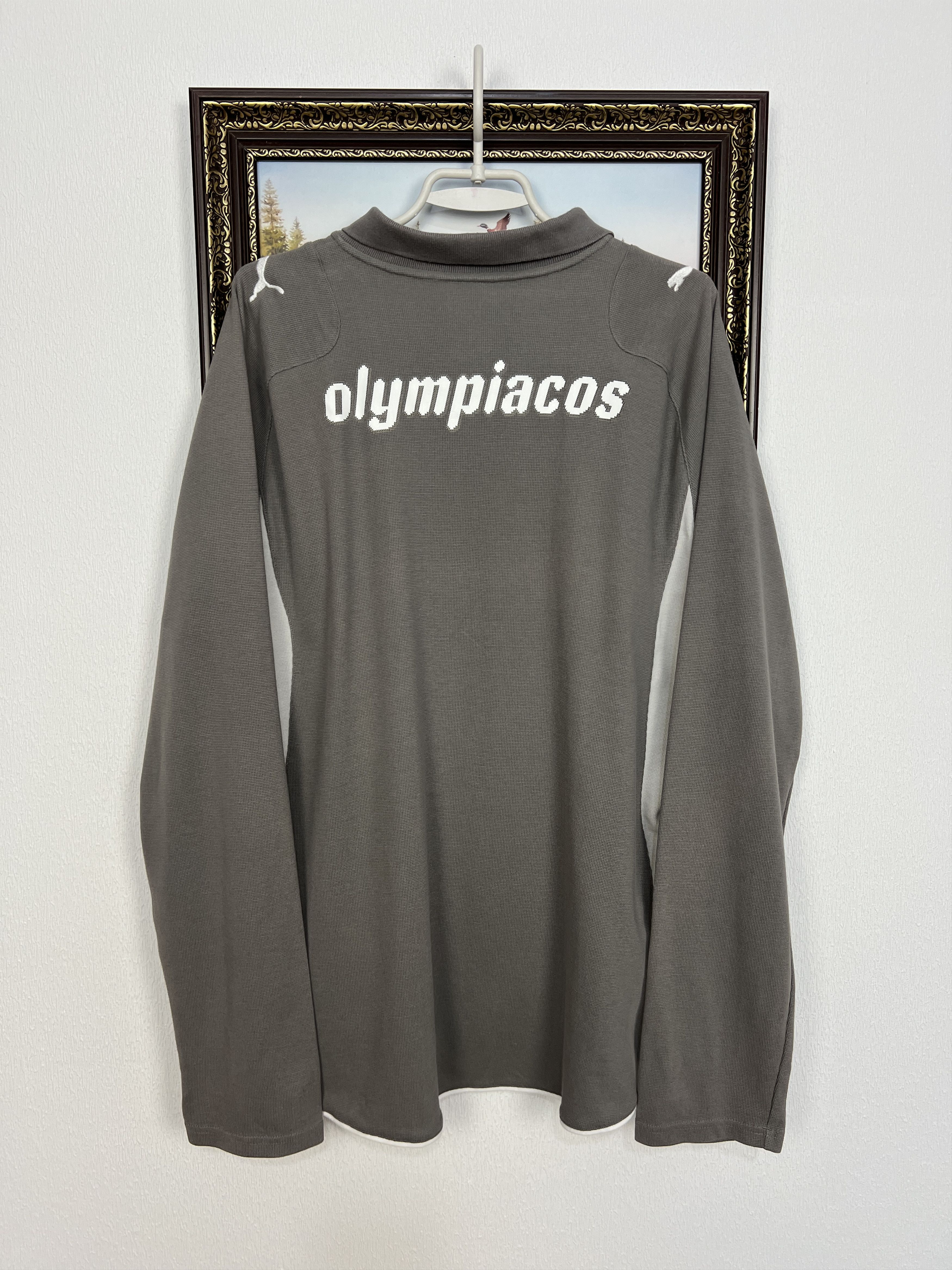Puma Olympiacos Football Long Sleeve Polo Train Shirt Jersey Size US XL / EU 56 / 4 - 8 Thumbnail