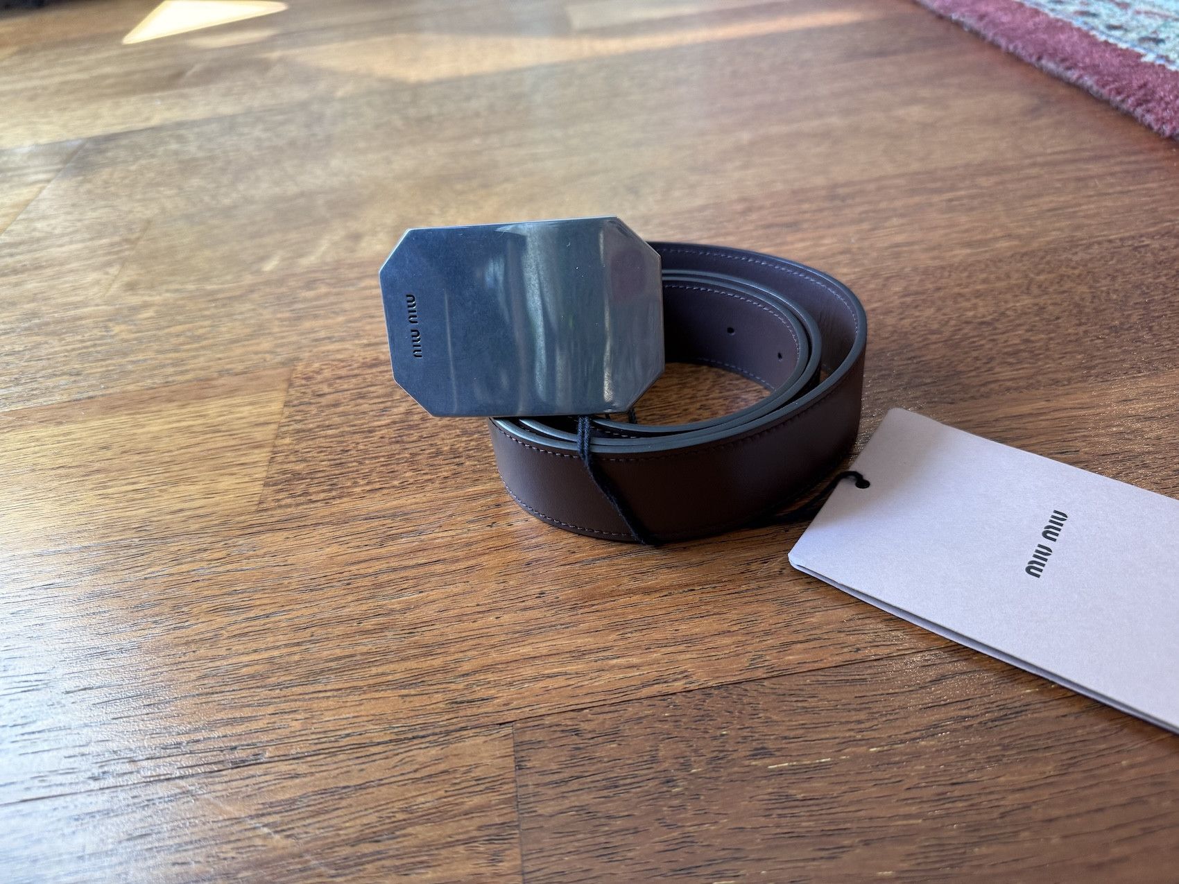小物 miumiu ... archive leather belt Miu Miu Black Leather Belt — UFO No More