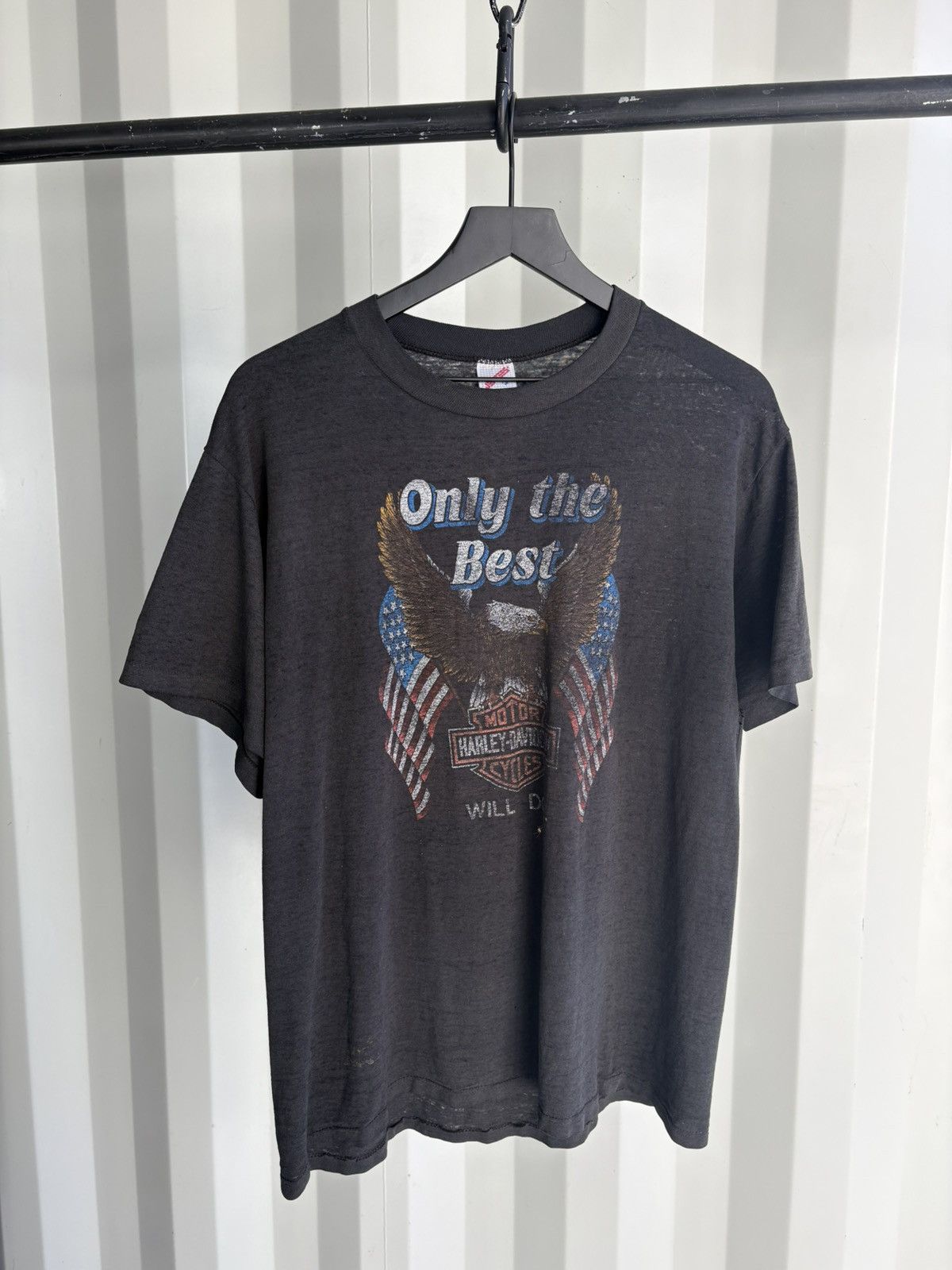Harley Davidson Thrashed Harley Only the Best Faded Shirt Erd grunge Thin Size US XL / EU 56 / 4 - 1 Thumbnail