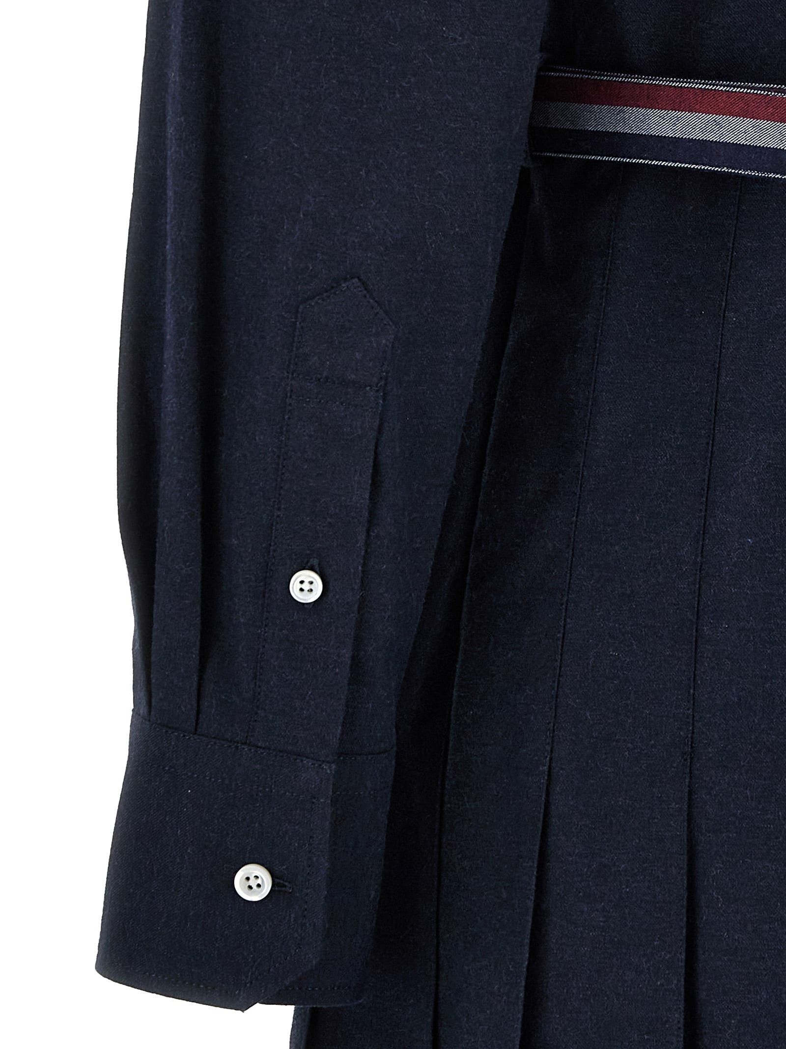 Thom Browne o1s22i1n0924 Midi Shirt Dress With Belt in Navy Blue Size S / US 4 / IT 40 - 4 Thumbnail