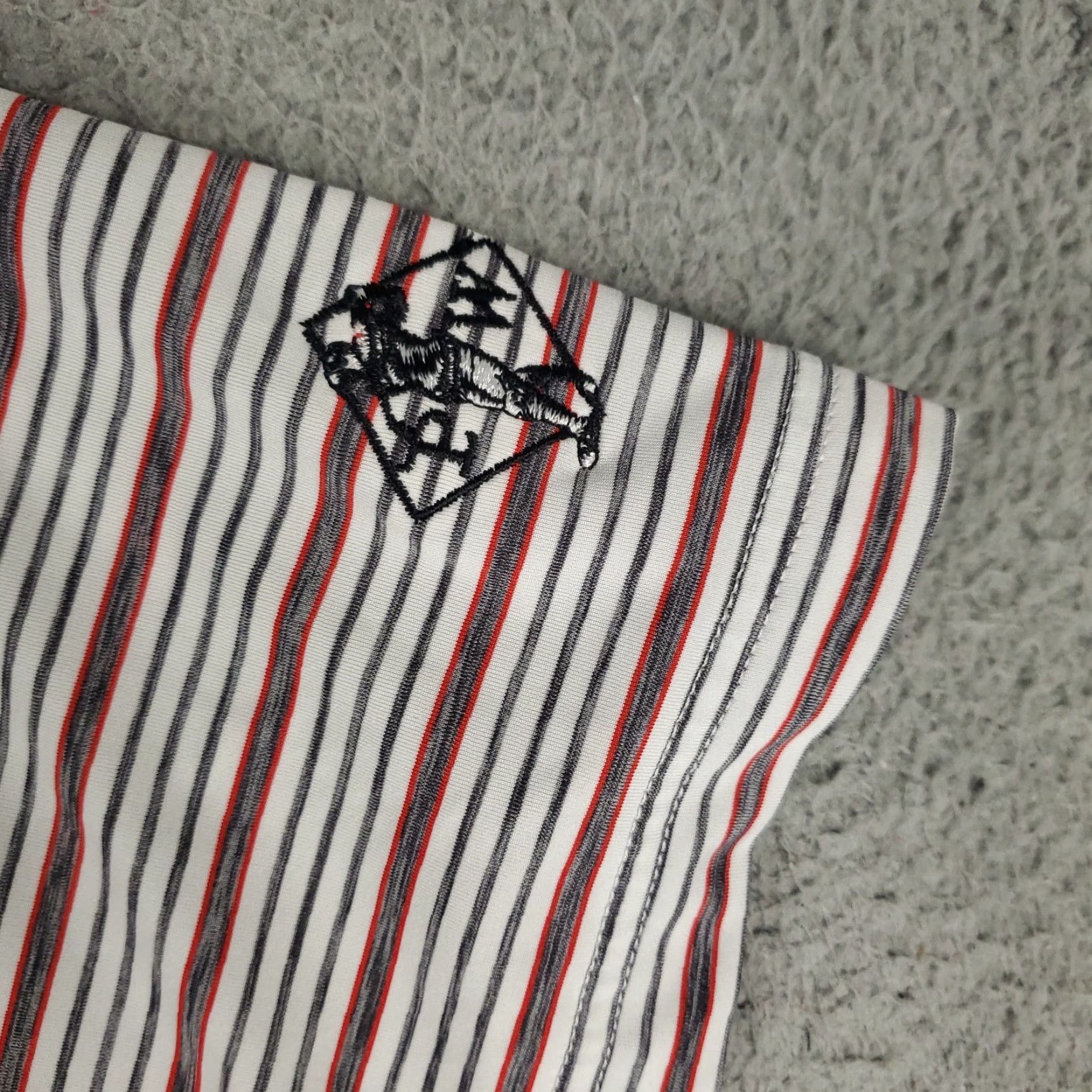 Footjoy FJ Polo Shirt Mens M Red Striped Golf Casual Short Sleeve Shirt Size US M / EU 48-50 / 2 - 3 Thumbnail