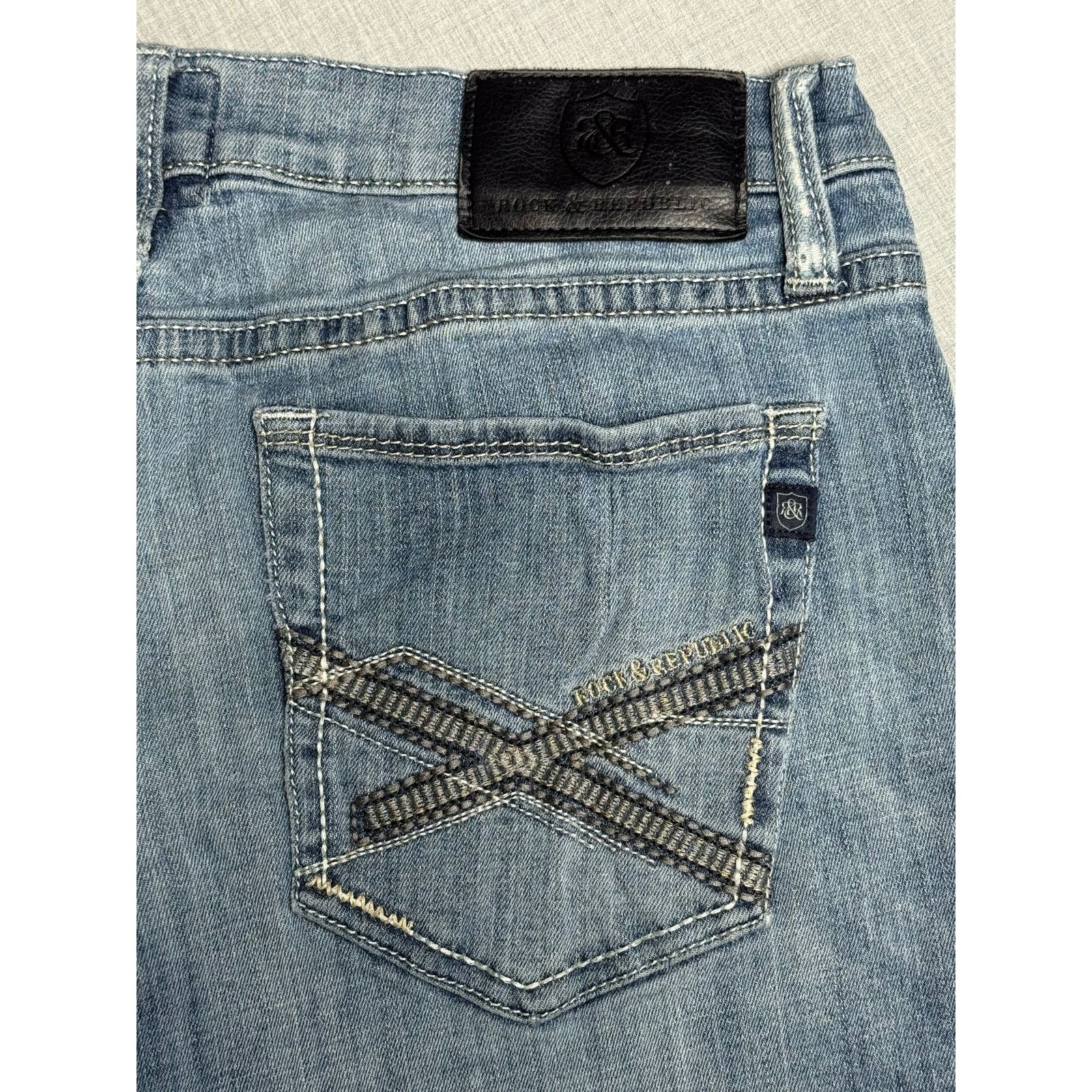 Rock & Republic Rock & Republic Grady Relaxed Straight Jeans 34x30 Size US 34 / EU 50 - 5 Thumbnail