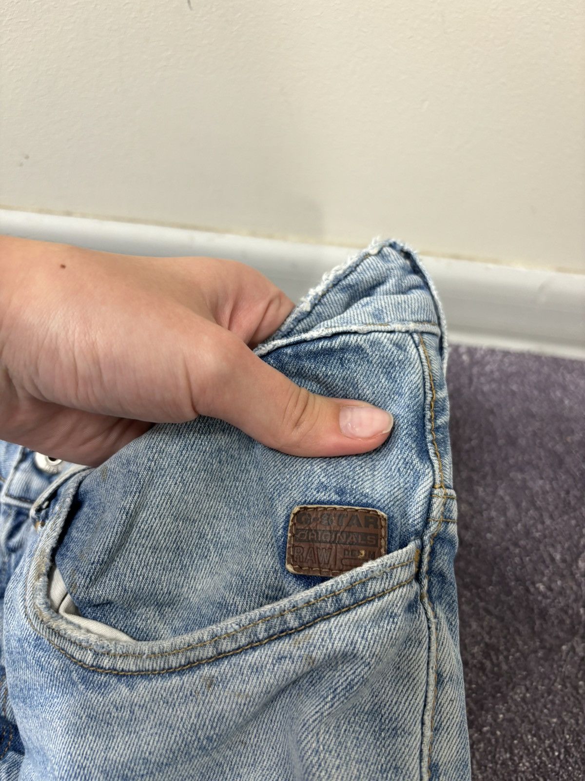 G-Star Vintage G-Star Raw Restored Arc Relaxed Tapered Denim Jeans Size US 32 / EU 48 - 6 Thumbnail