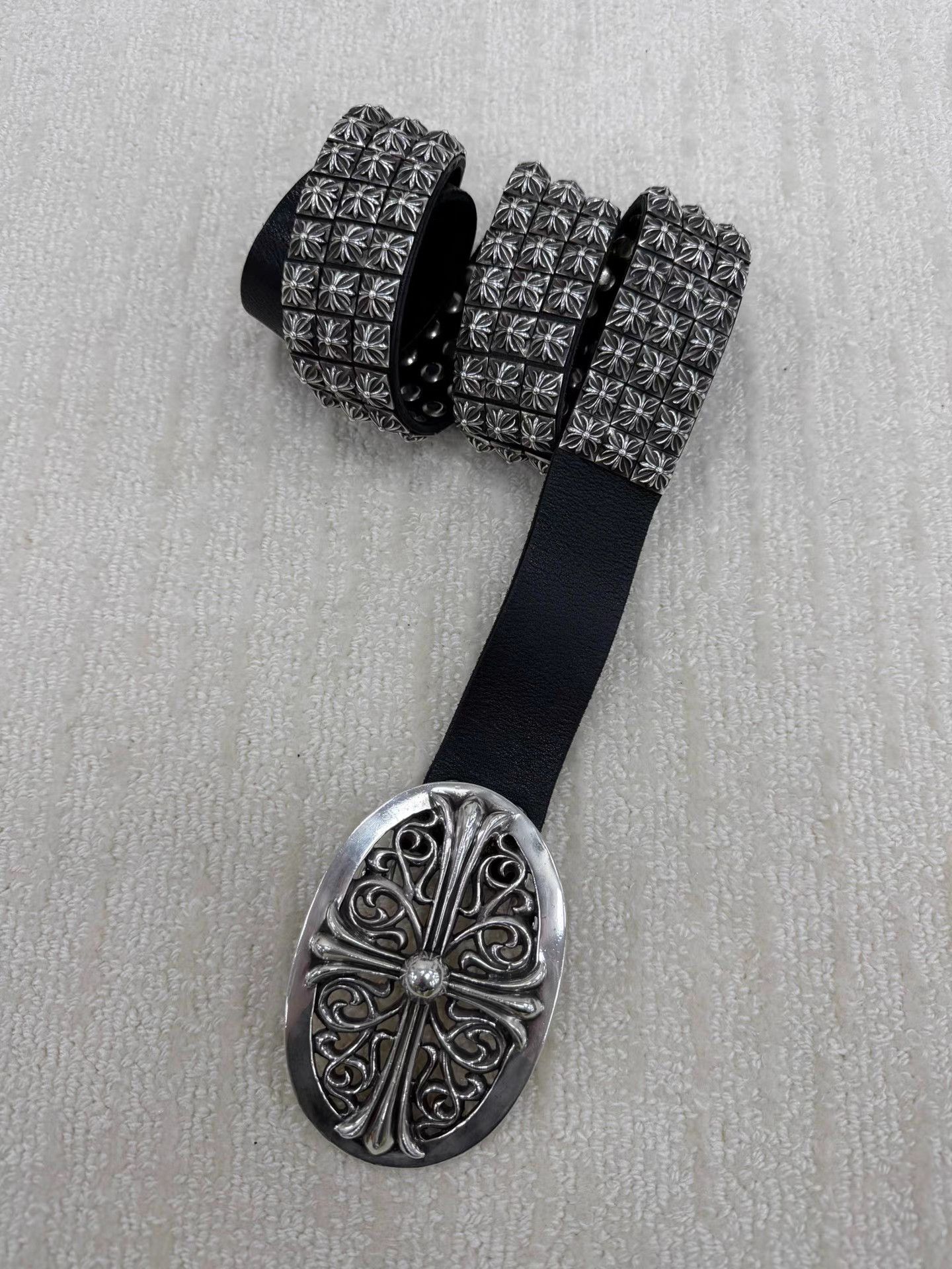 Chrome Hearts CHROME HEARTS｜Matty Boy Cross Studded Belt K2 Size ONE SIZE - 1 Thumbnail
