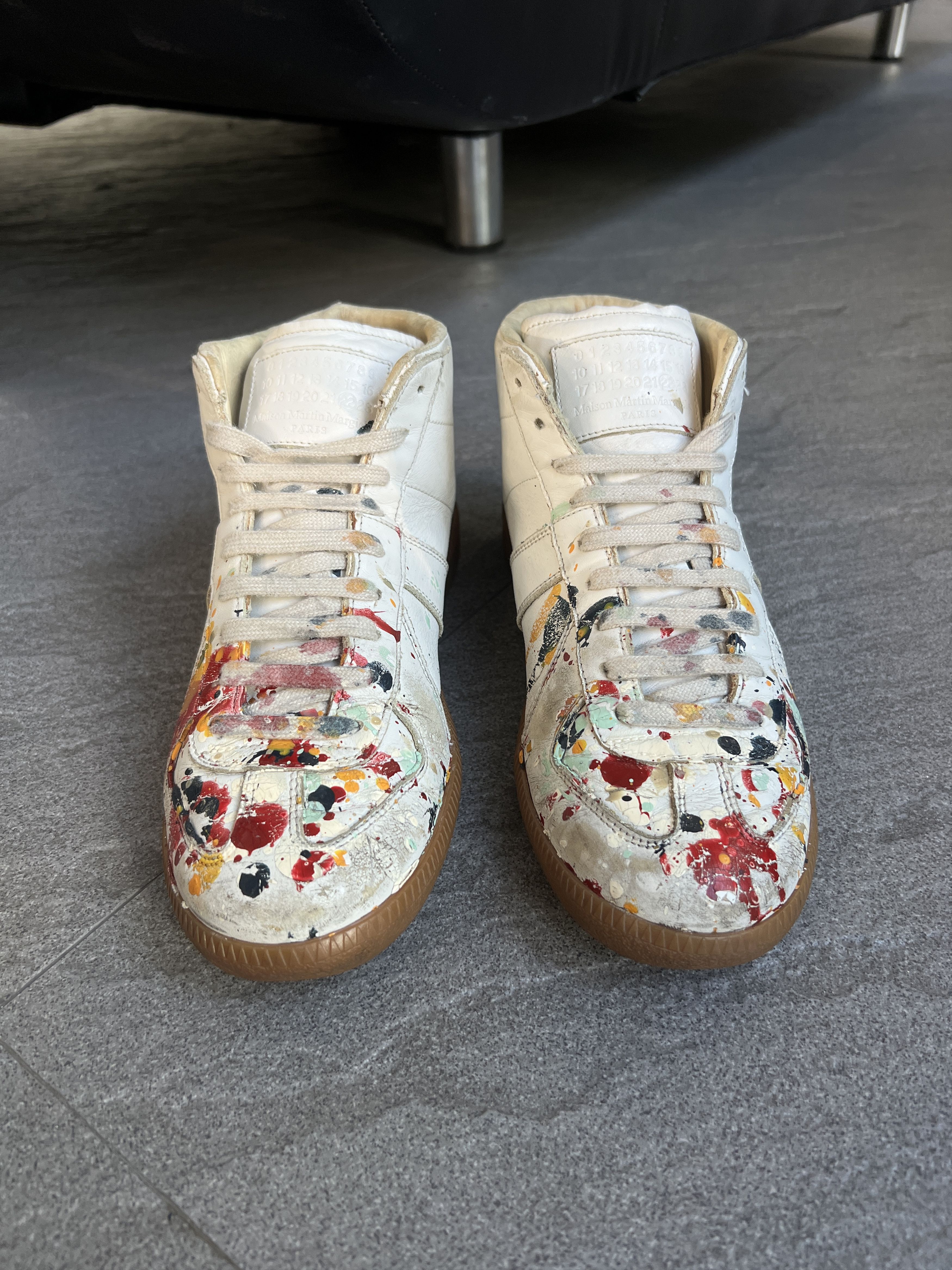 Maison Margiela Maison Margiela Paint Splatter Replica High Top EU40 Size US 7 / EU 40 - 3 Thumbnail