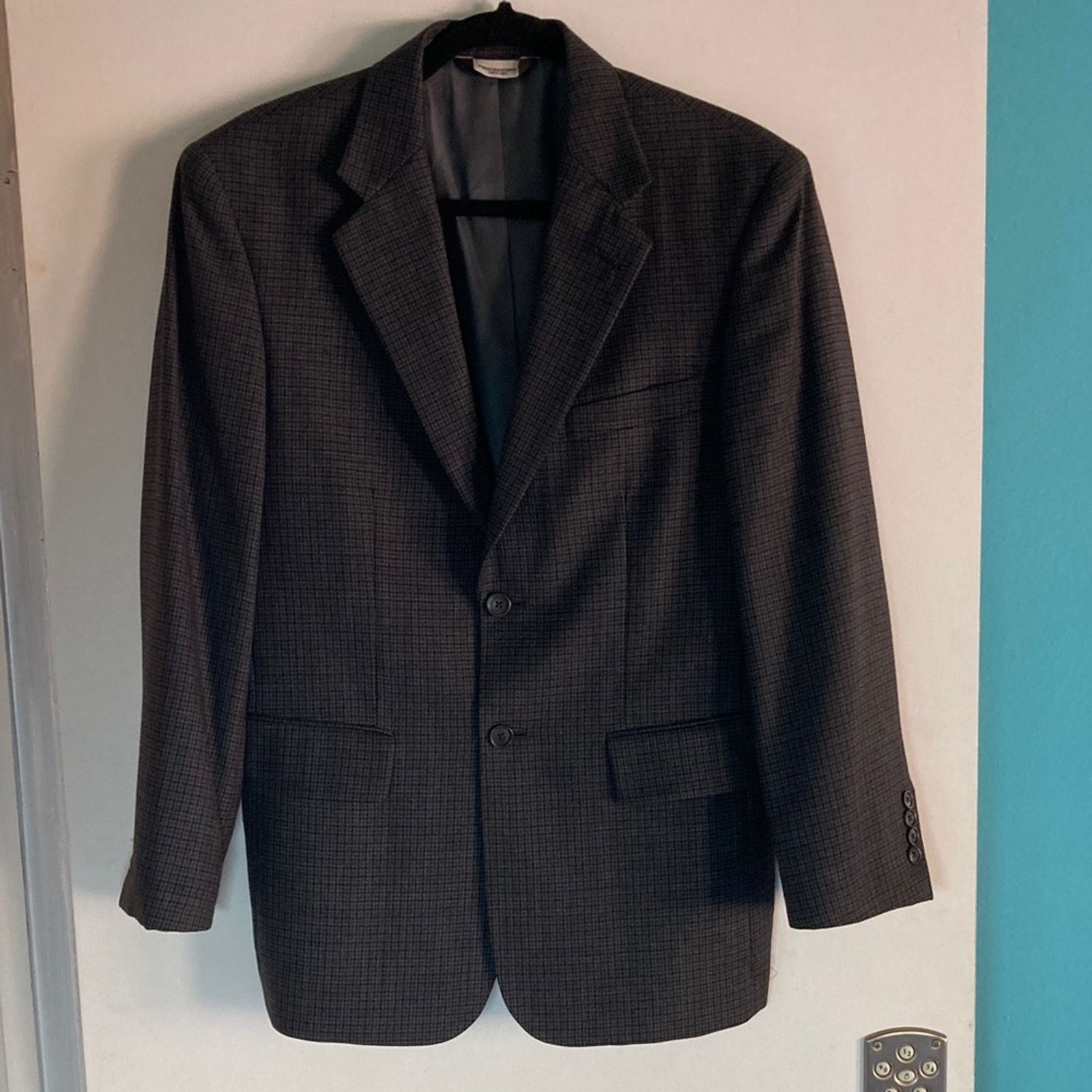 Pronto Uomo Pronto Uomo Mens Size 36 S Gray Herringbone Wool Blazer Size 36S - 8 Thumbnail