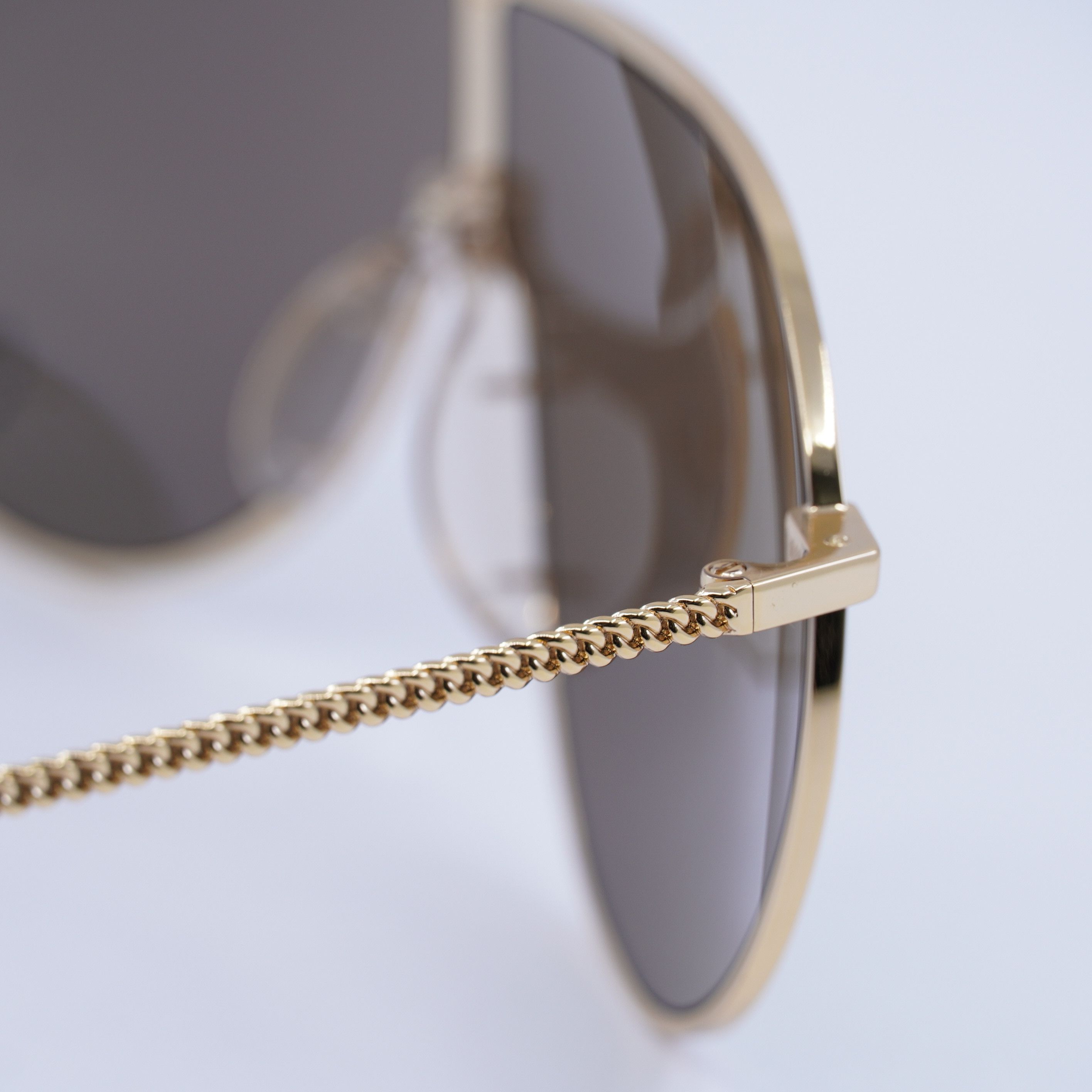 Stella McCartney Stella McCartney SC40064I 30C Sunglasses Gold Shield Frame Size ONE SIZE - 9 Thumbnail