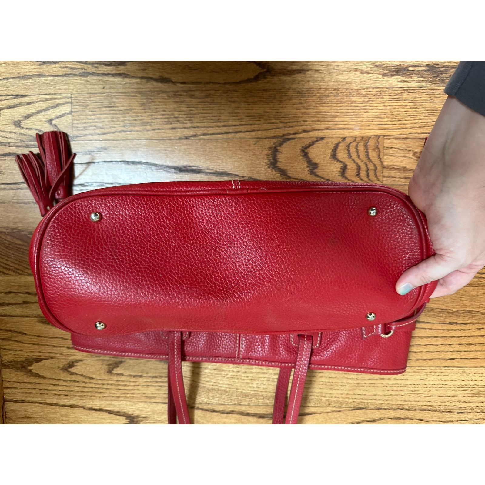 Dooney & Bourke Dooney & Bourke red Satchel pebbled leather top handle Size ONE SIZE - 4 Thumbnail