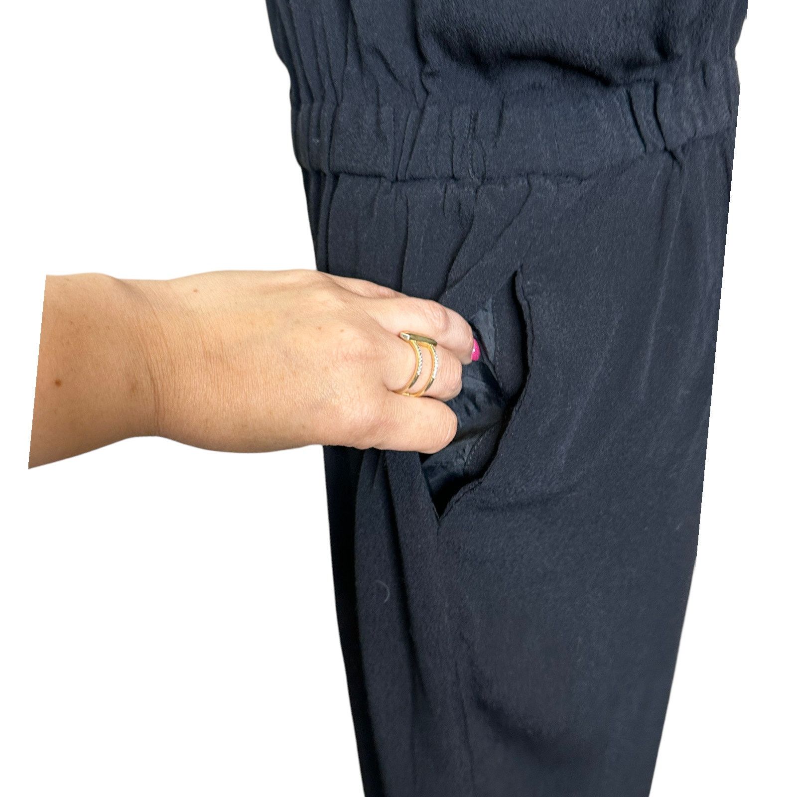 Madewell Madewell black sleeveless shoulder tie jumpsuit size Small Size 27" / US 4 / IT 40 - 9 Thumbnail