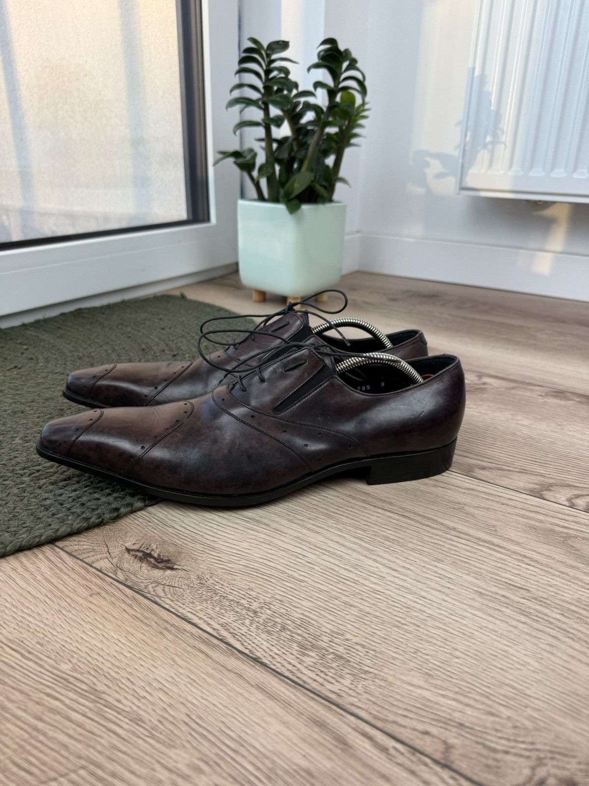 Francesco Smalto × Vintage Francesco Smalto Brown Derby Oxford Leather Shoes Size US 9 / EU 42 - 1 Thumbnail