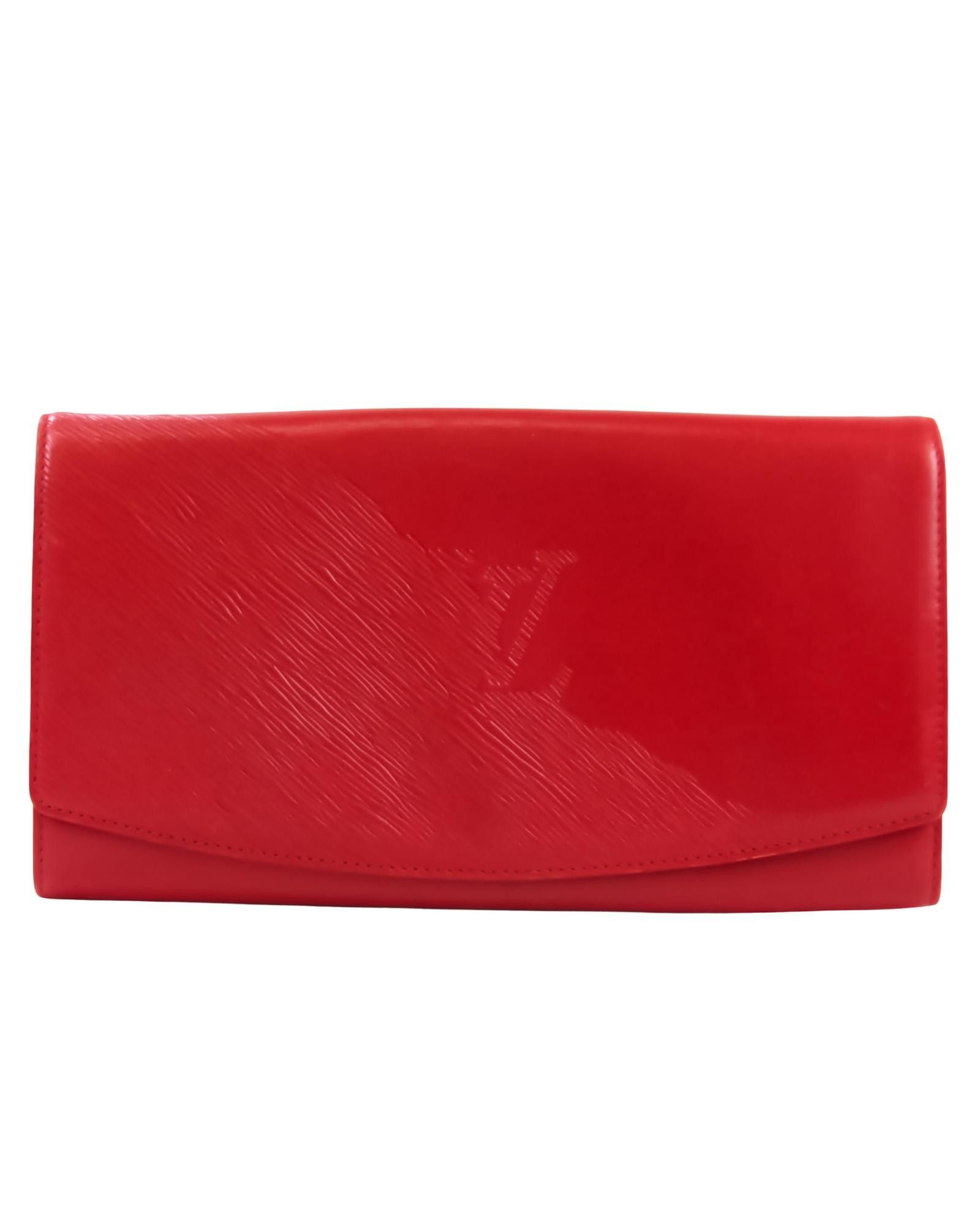 image of Louis Vuitton Opera Leather Clutch in Red, Women's
