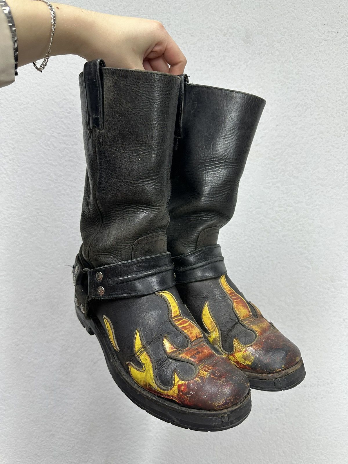 New Rock Vintage New Rock Fire 🔥 Boots Avantgarde Leather Rick Owens Size US 8 / IT 38 - 4 Thumbnail