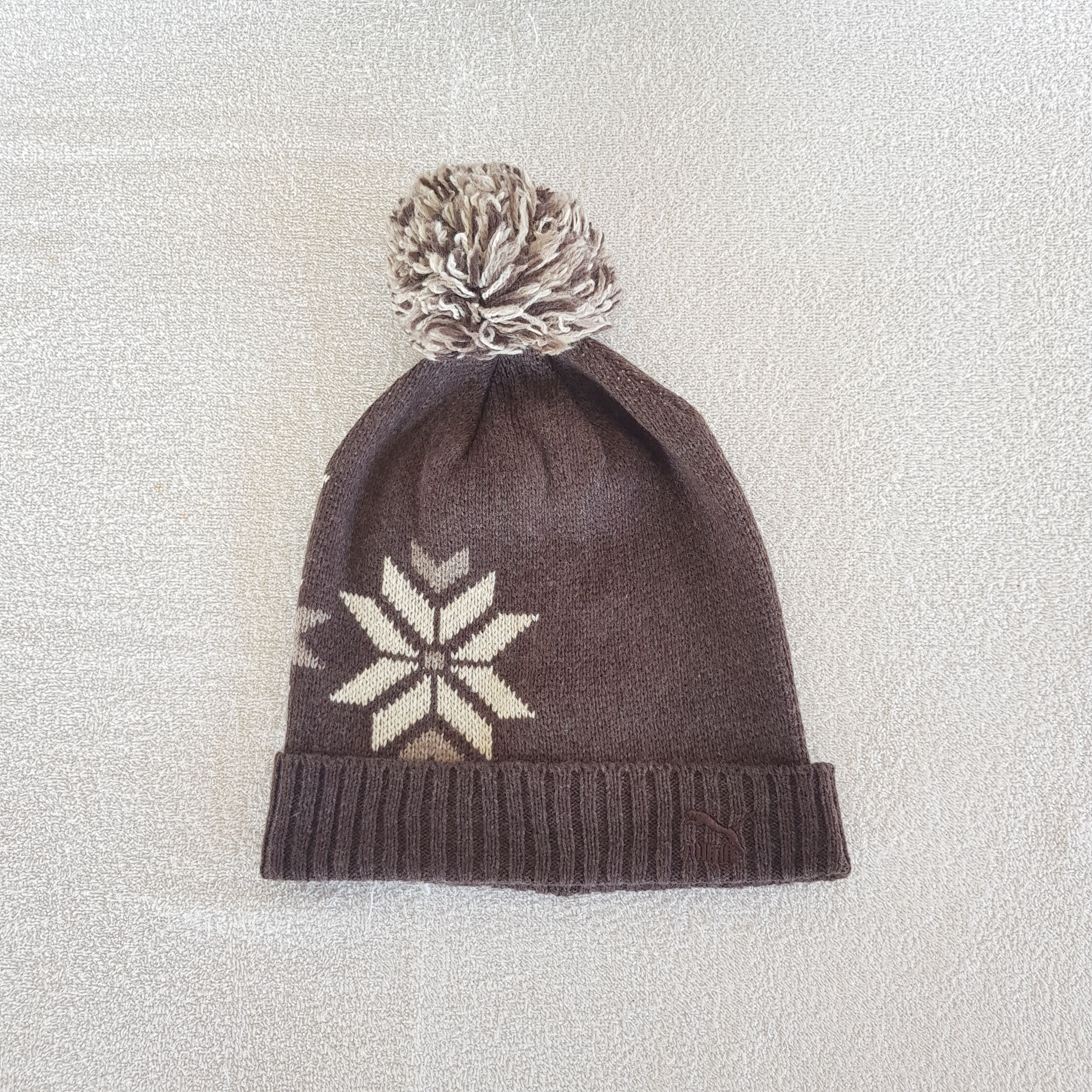 Puma Vintage Puma Beanie Pom Pom Knit Snow Caps Hats. Size ONE SIZE - 5 Thumbnail