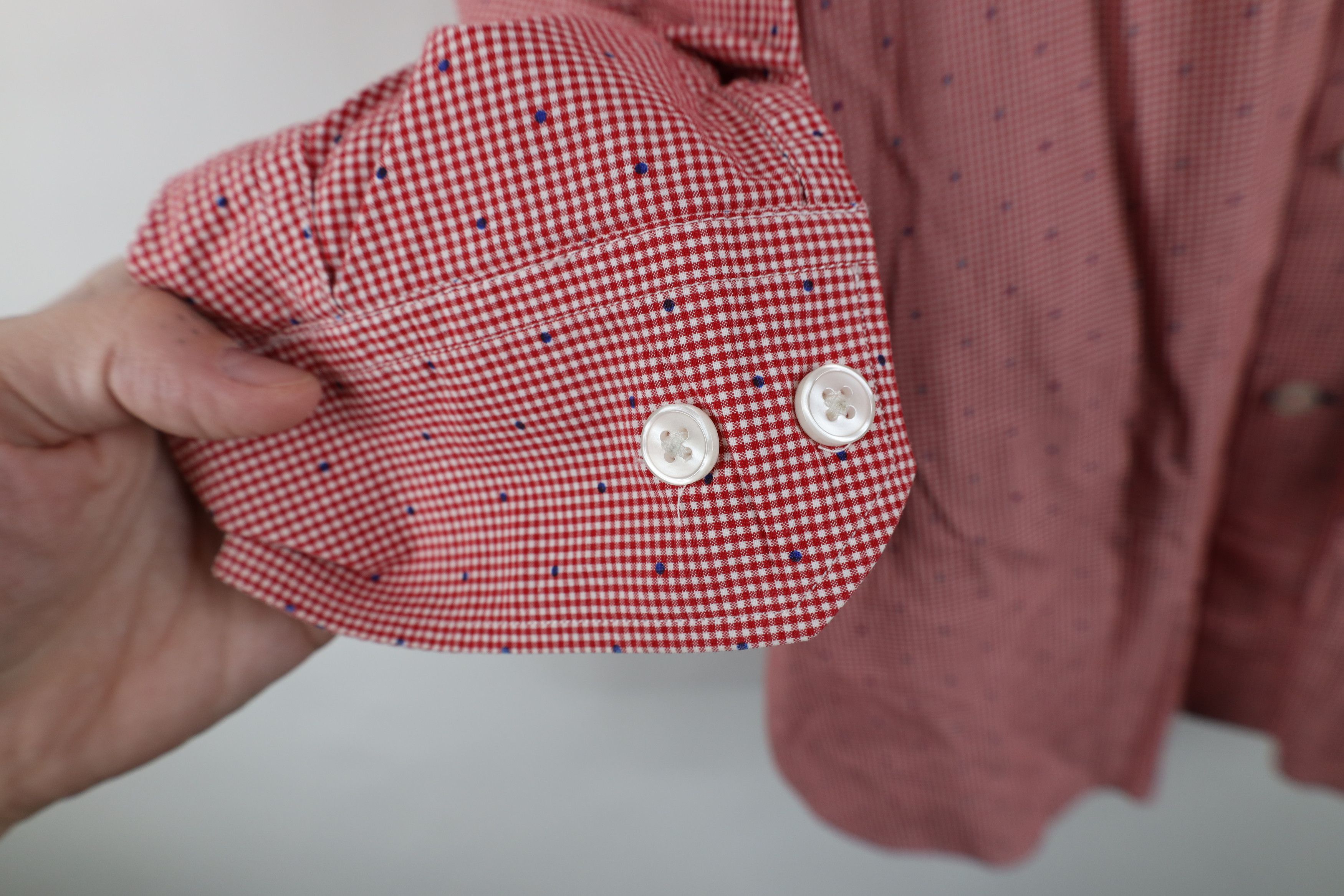 Vintage Thomas Pink Polka Dot Plaid Collared Button Down Shirt Red Size US XXL / EU 58 / 5 - 6 Thumbnail