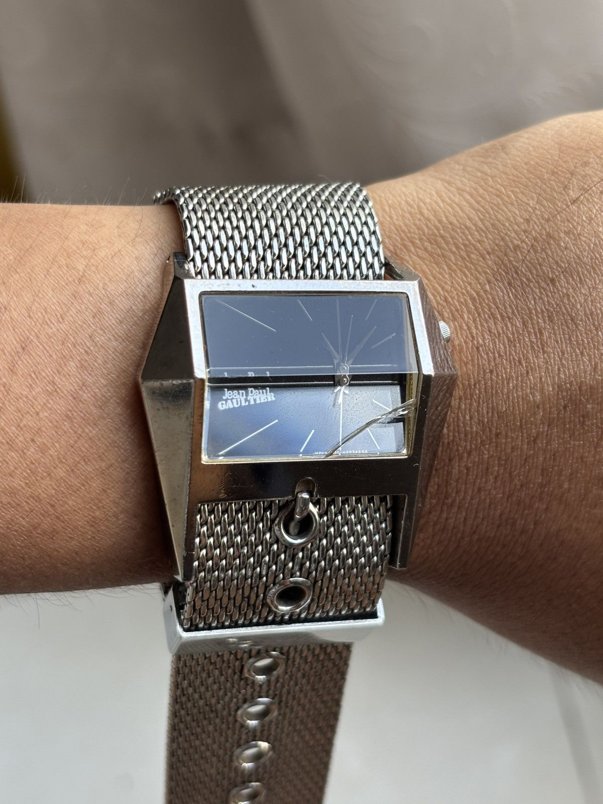 Jean Paul Gaultier 1998 Silver Sci-Fi Belt Watch Size ONE SIZE - 6 Thumbnail