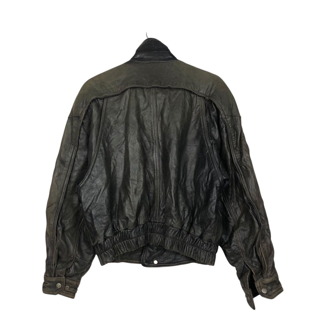 Japanese Brand Robert Comstock Vintage Black Leather Bomber Jacket Size US M / EU 48-50 / 2 - 9 Thumbnail