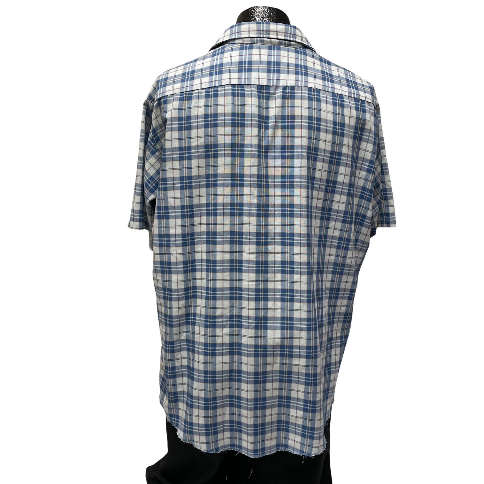 Sears Vtg Sears Work Wear SHADOW PLAID Rockabilly Thin Shirt Size US XL / EU 56 / 4 - 3 Thumbnail