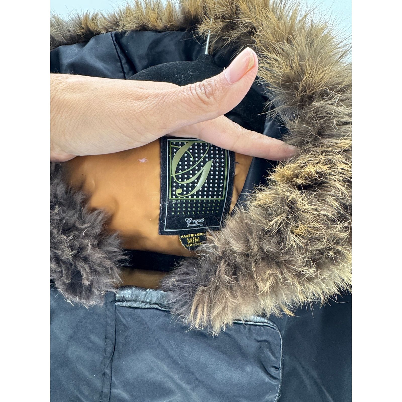G-Unit G Unit black cropped down jacket rabbit fur size M Y2K bling Size M / US 6-8 / IT 42-44 - 8 Thumbnail