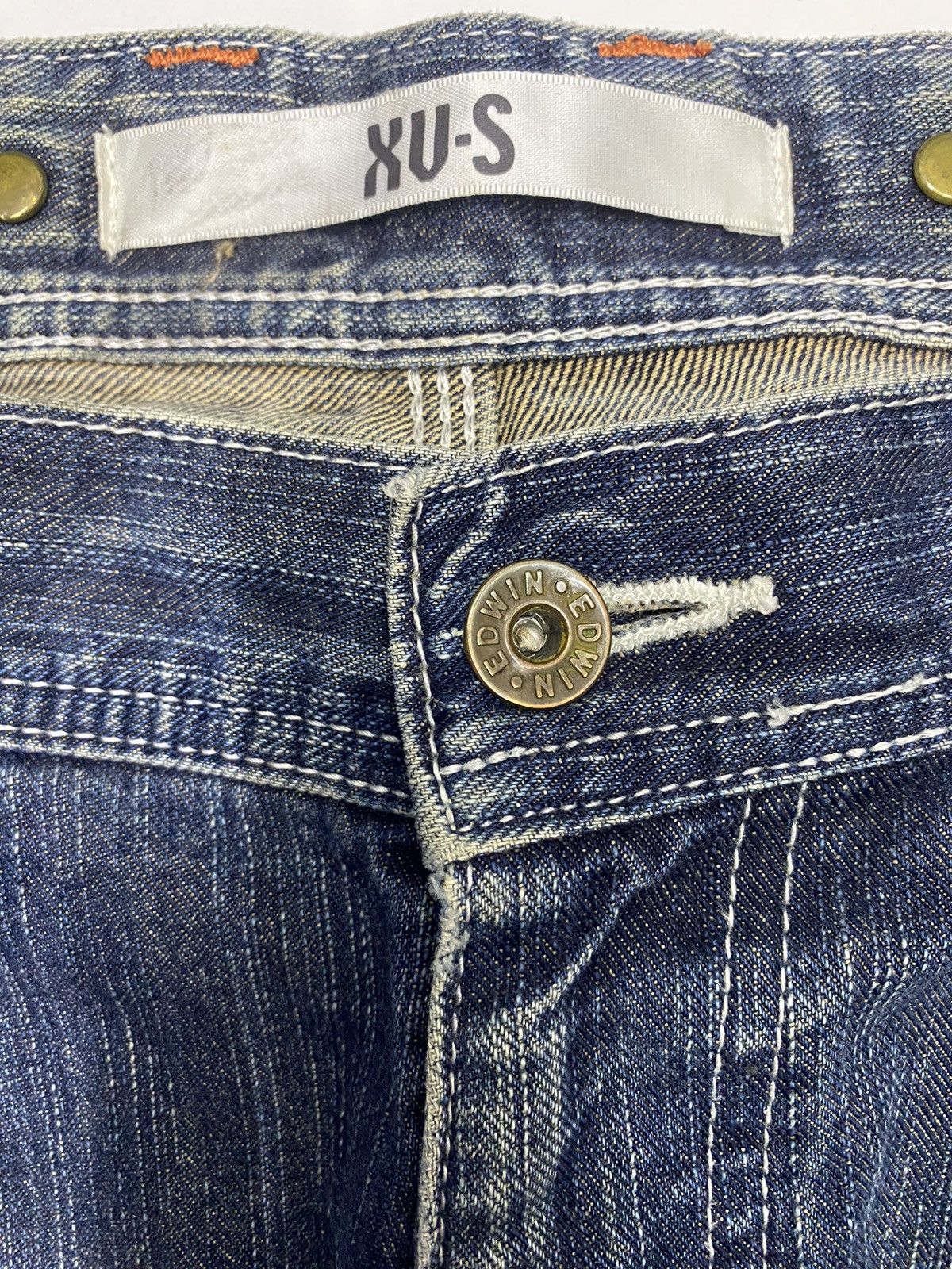 Hysteric Glamour × Japanese Brand EDWIN XV-S CARPENTER BAGGY DISTRESSED DENIM JEANS Size US 33 - 8 Thumbnail