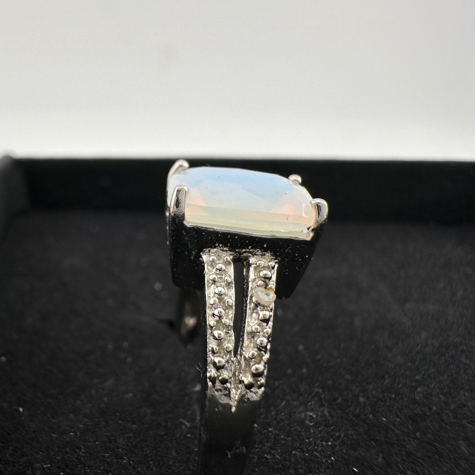Other Beautiful Natural Opal Ring with Small Diamond Accent - Size Size ONE SIZE - 16 Thumbnail