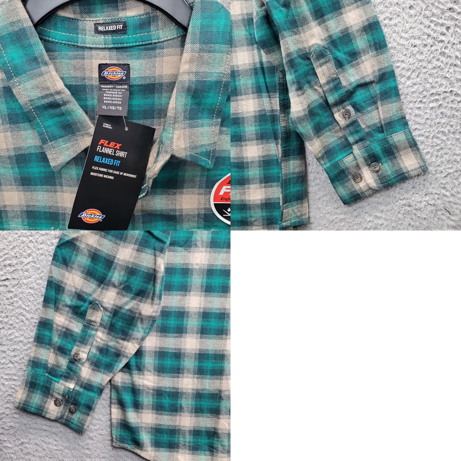 Dickies Dickies Mens XL Multi Plaid Flannel Shirt - Relaxed Fit, Workwear, Button-Up, Cotton, Moisture Wicking, Breathable, Pockets, Outdoor, NWT Size US XL / EU 56 / 4 - 8 Thumbnail