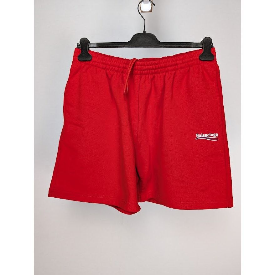 Balenciaga o1rshd1 Sweat Shorts in Bright Red Size US 32 / EU 48 - 1 Thumbnail