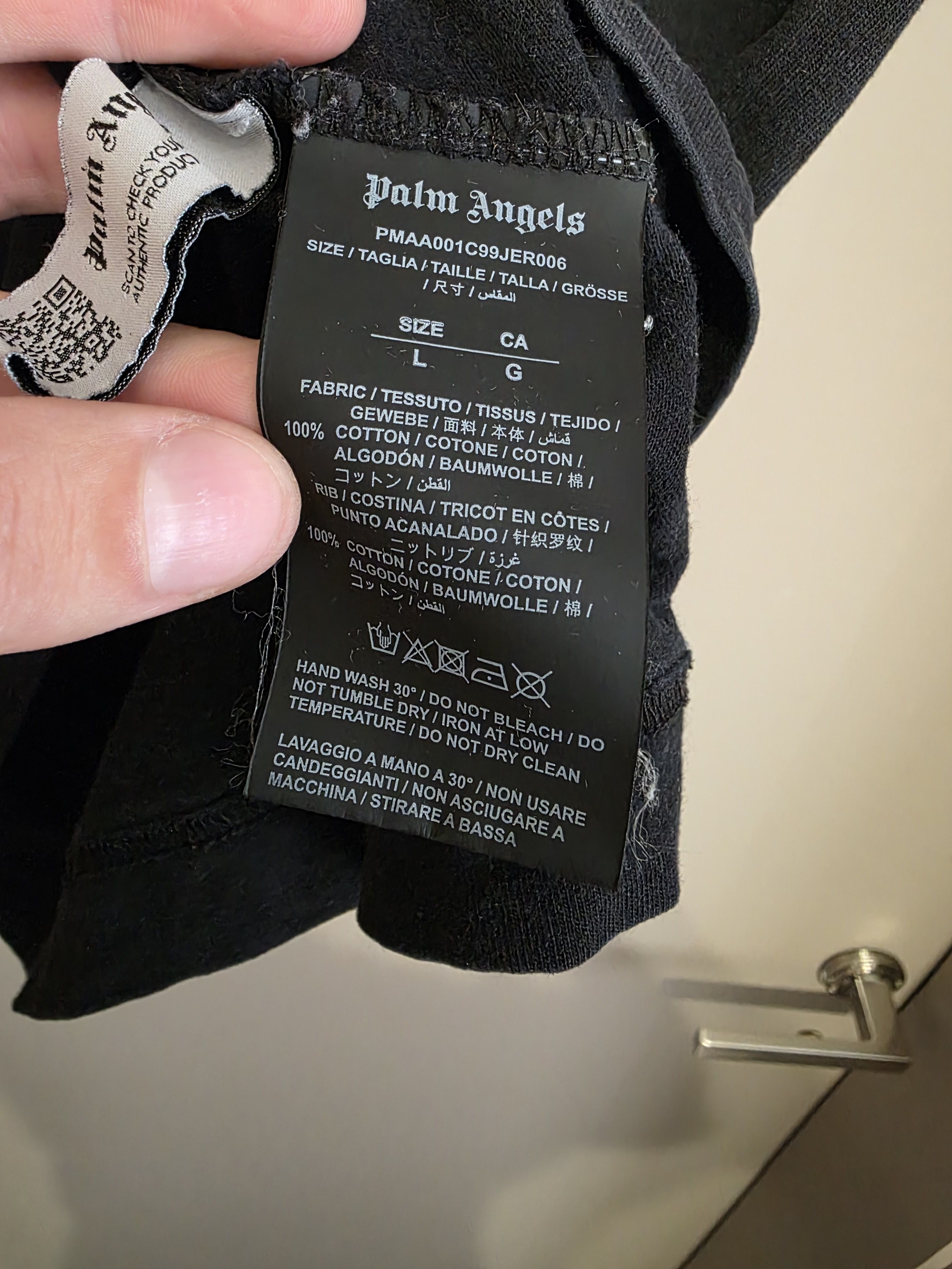 Palm Angels Palm Angels Milano sprayed-logo T-shirt size L Size US L / EU 52-54 / 3 - 4 Thumbnail