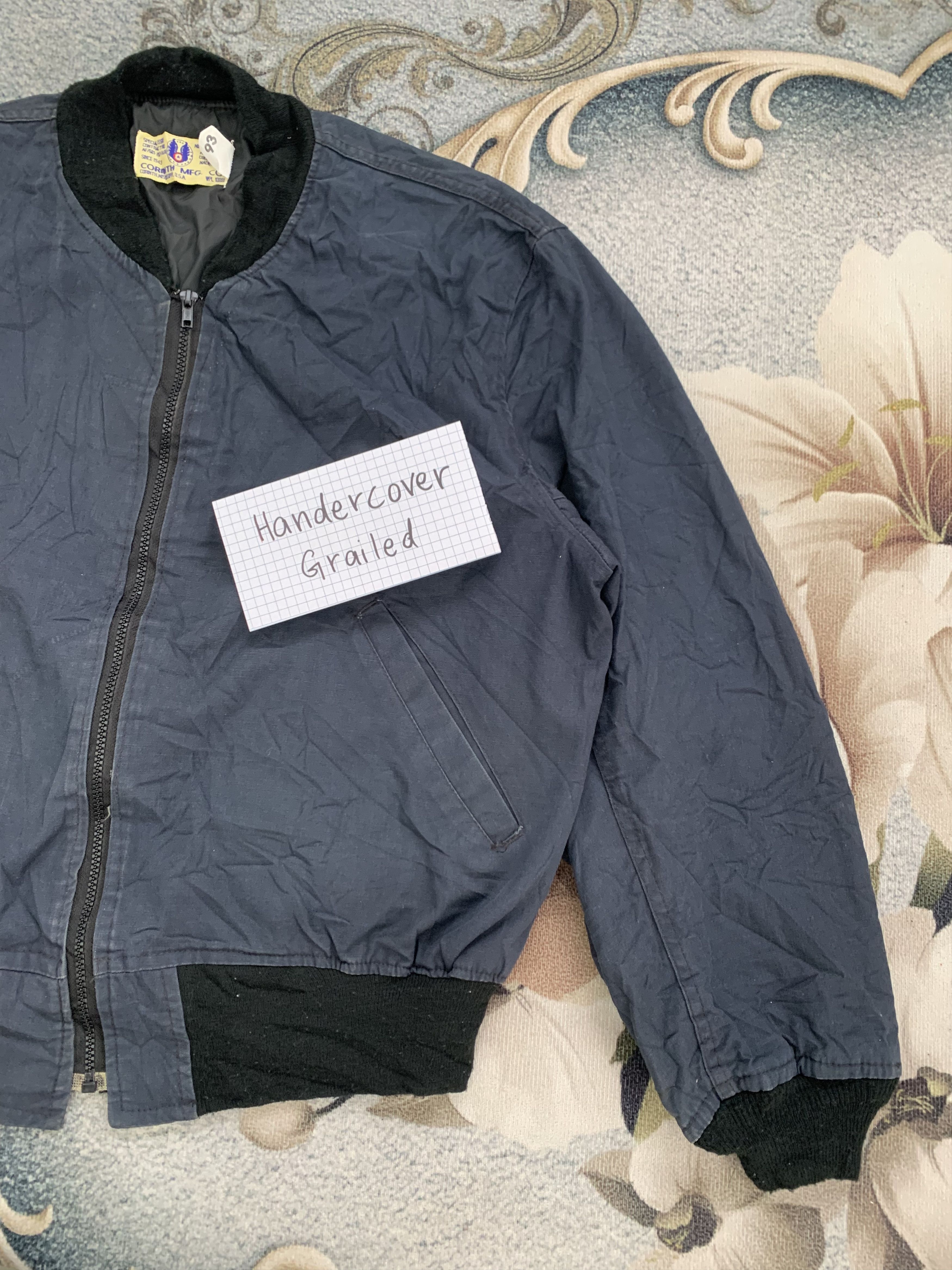 Vintage Vtg Corinth Mfg Co Military Bomber Like Jacket Ideal Zipper Size US L / EU 52-54 / 3 - 4 Thumbnail