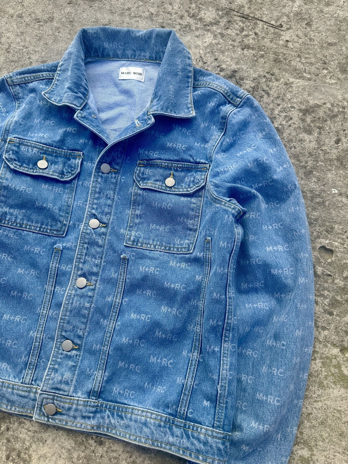 M+Rc Noir M+RC Noir Denim Jacket Monogram Logo Streetwear Rare M Y2K Size US M / EU 48-50 / 2 - 2 Thumbnail