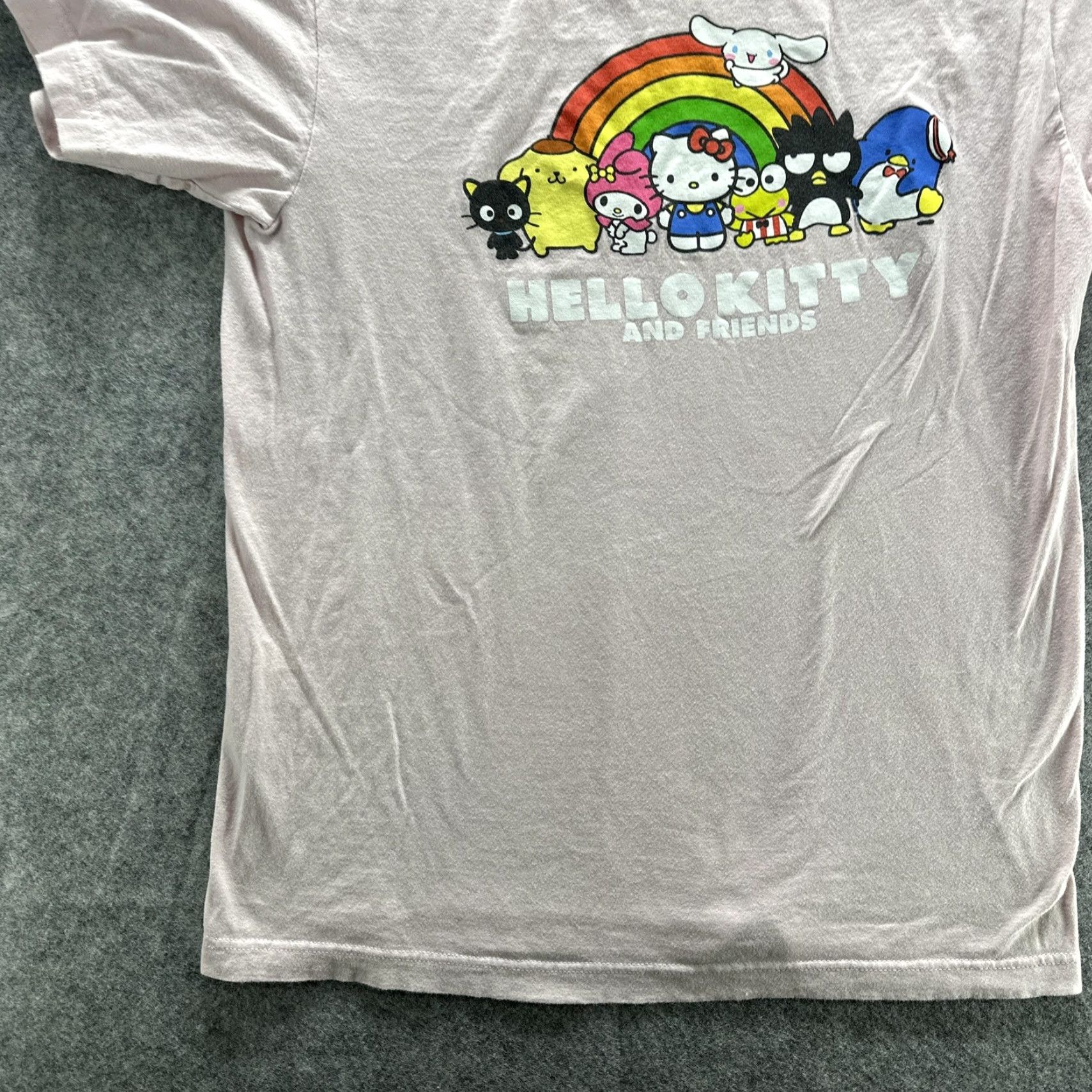 Vintage Hello Kitty And Friends Shirt Mens Medium Pink Rainbow Graphic Sanrio Tee Size US M / EU 48-50 / 2 - 4 Thumbnail