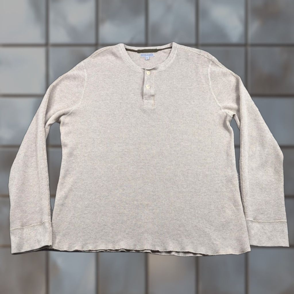 Wallace & Barnes Wallace & Barnes Shirt Mens 2XL Beige Thermal Henley Long Sleeve Casual Tee Size US XXL / EU 58 / 5 - 1 Thumbnail