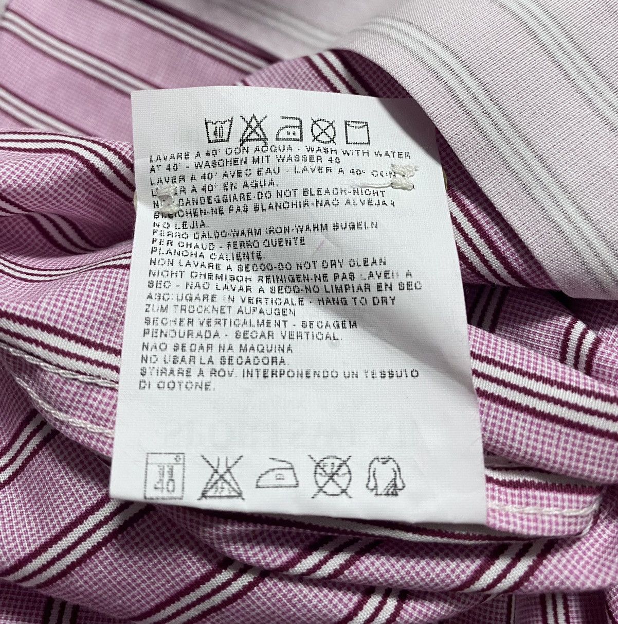 C.P. Company C.P. Company Vintage Pink Striped Long Sleeved Cotton Shirt Size US XL / EU 56 / 4 - 19 Thumbnail