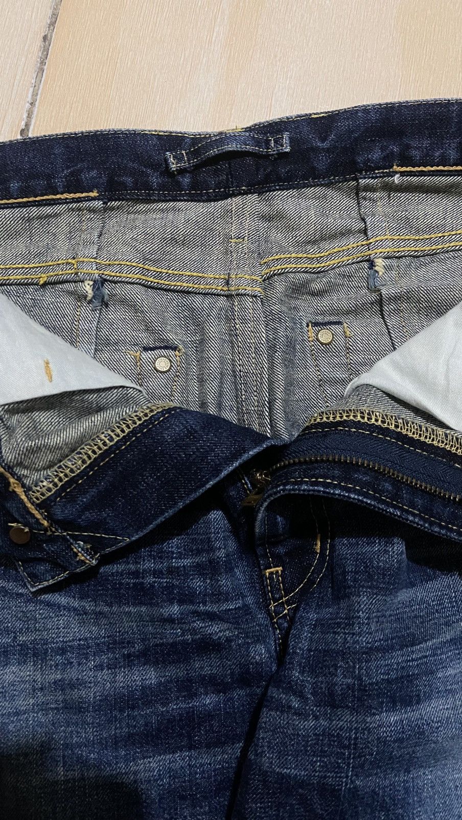 Maison MIHARA YASUHIRO Selvedge Distressed Faded Blue Wash Mihara Yasuhiro Jeans Size US 31 - 6 Thumbnail