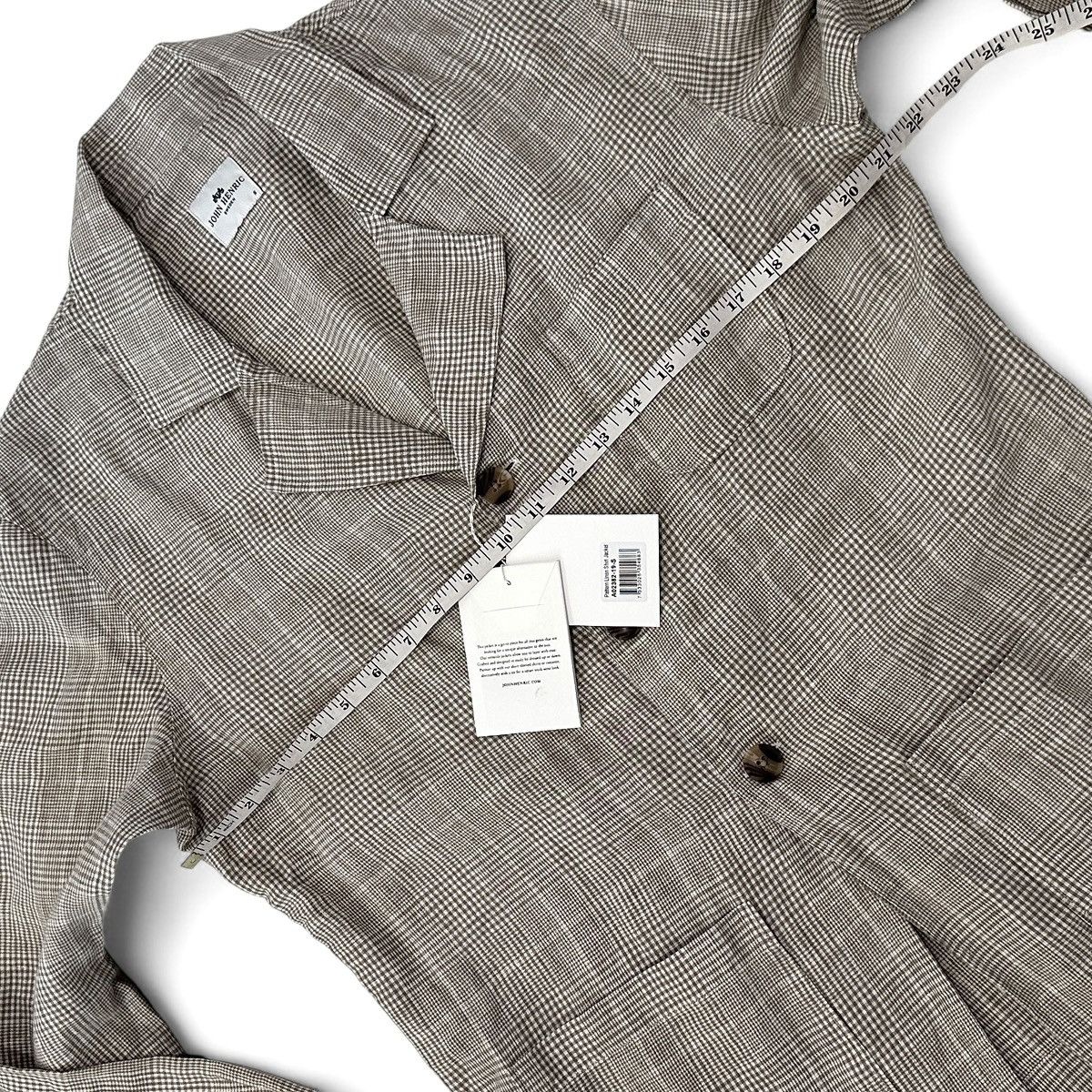 Designer John Henric 100% Linen Overshirt Jacket Shacket Plaid Size US S / EU 44-46 / 1 - 5 Thumbnail