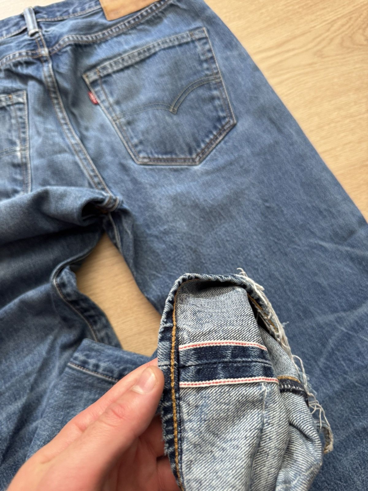 Levi's Vintage Clothing Levi’s 501 Mede In USA Selvedge Denim Blue Denim Jeans Size US 32 / EU 48 - 10 Thumbnail