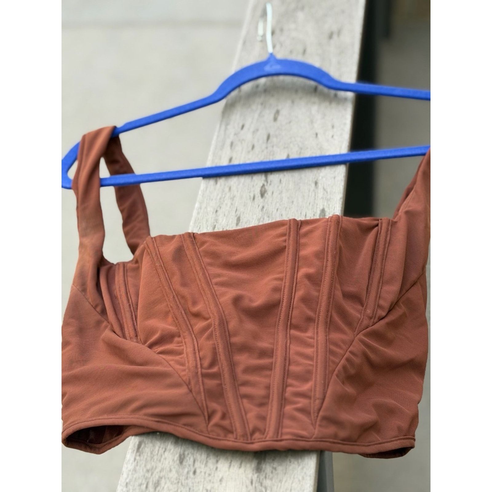 House of CB House of CB London Brown Corset Crop Top Size L Size L / US 10 / IT 46 - 5 Thumbnail