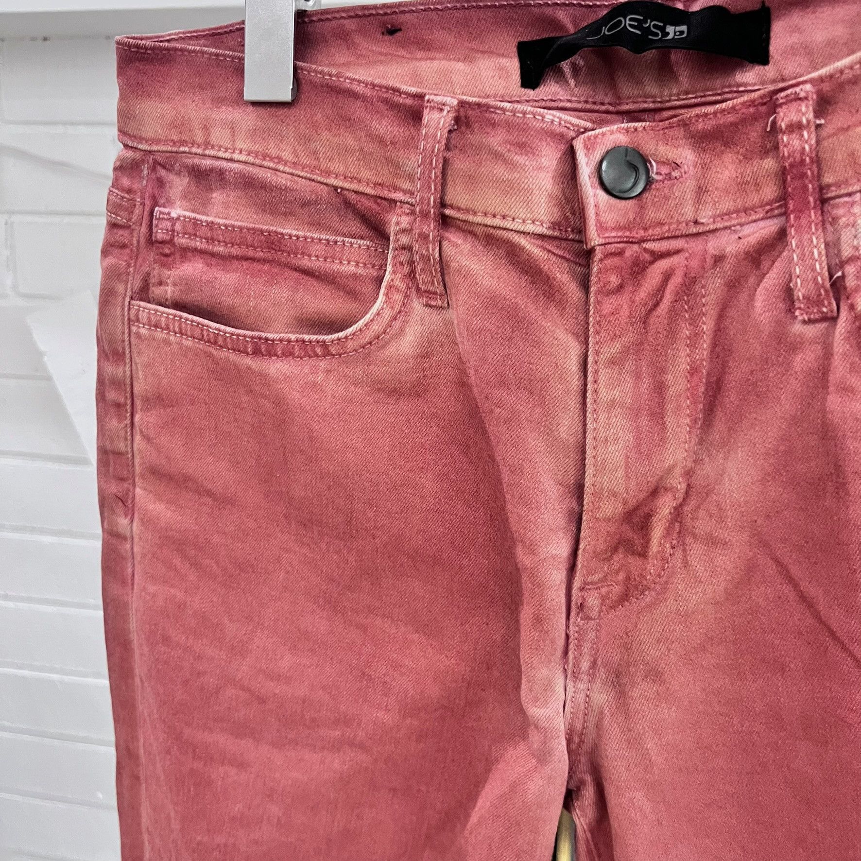 Joe's Faded Red Orange Cropped Joe's Jeans Skinny Denim Pants Size US 29 - 2 Thumbnail