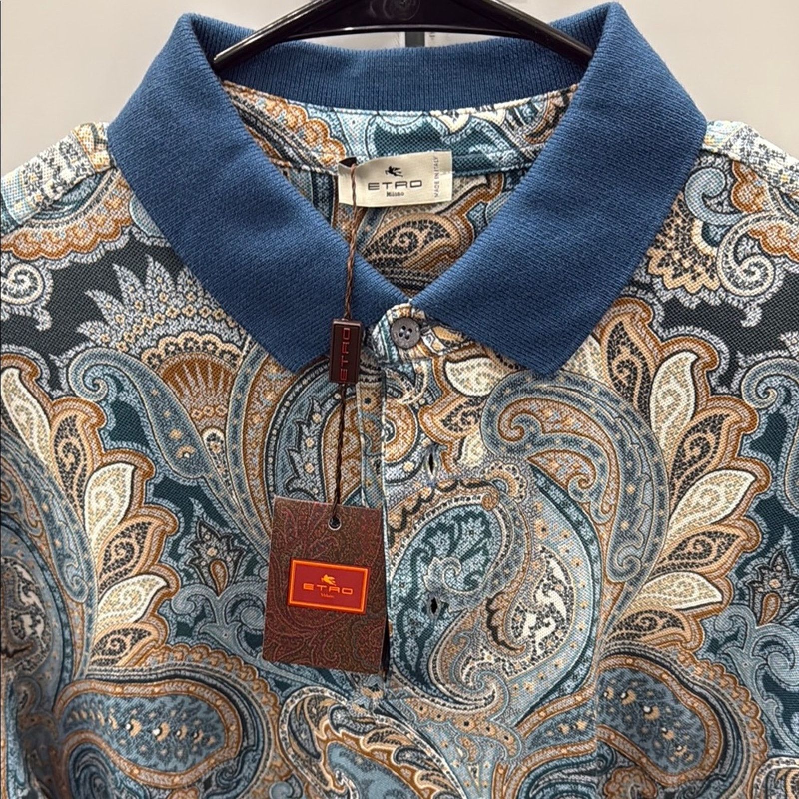 Etro NWT Men’s Etro blue paisley shirt Size XL Size US XL / EU 56 / 4 - 3 Thumbnail