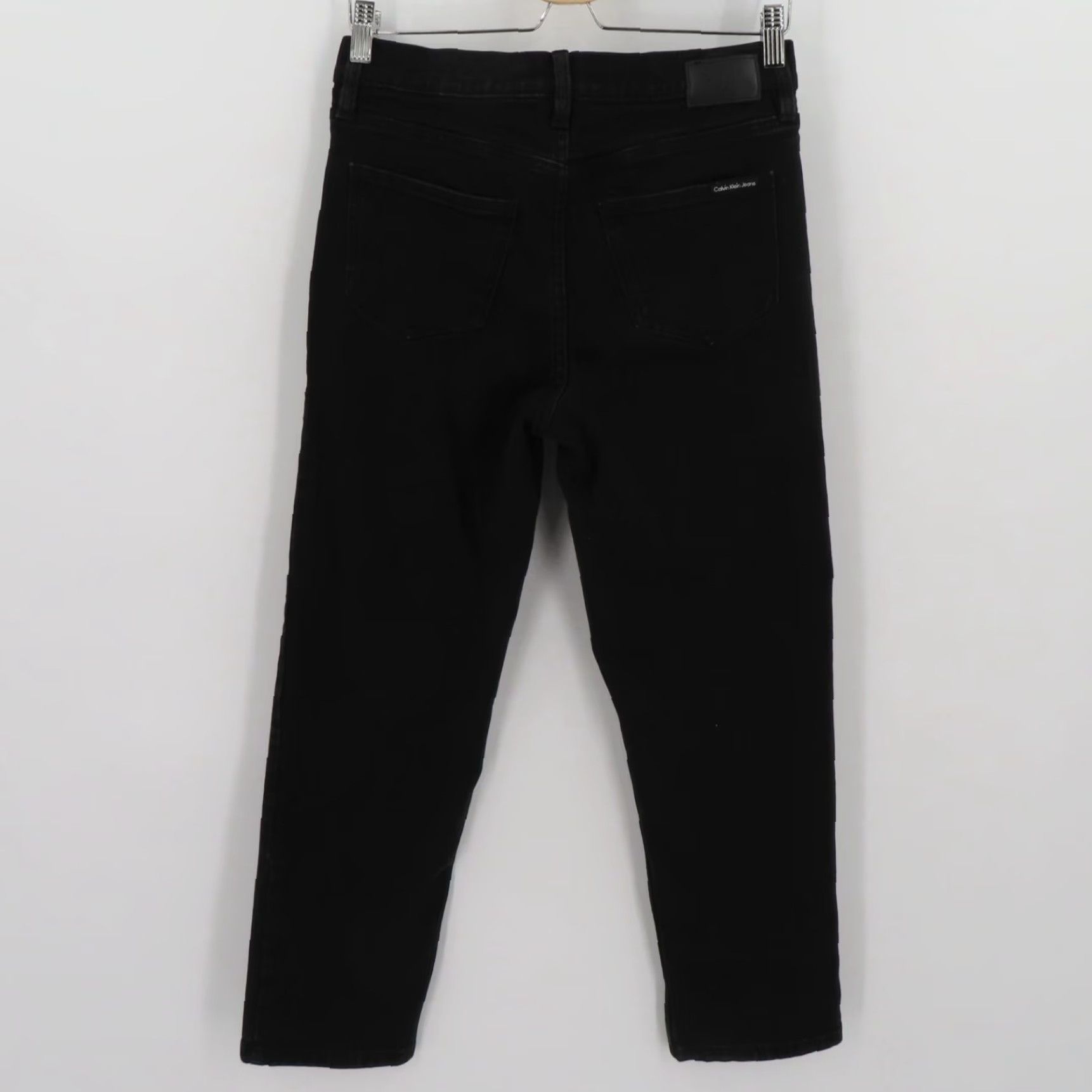 Calvin Klein Calvin Klein Jeans Black Denim Straight Leg 4 Women's Regular Cotton Blend 5-Pocket Stretch Size 27" / US 4 / IT 40 - 4 Thumbnail