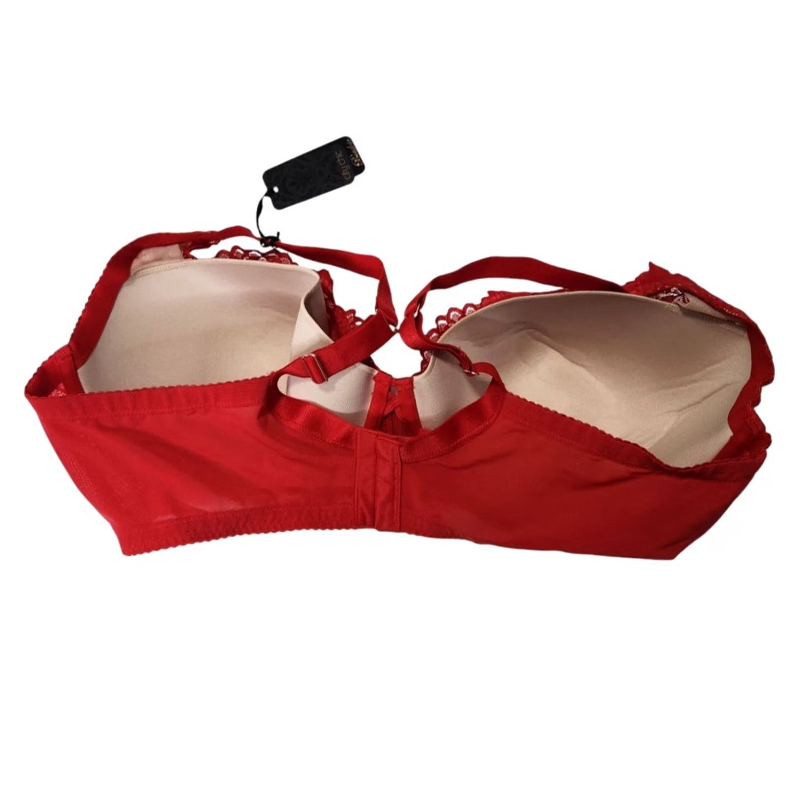 Vintage City Chic Womens 42G Manon Contour Underwired Bra Red Size ONE SIZE - 2 Thumbnail