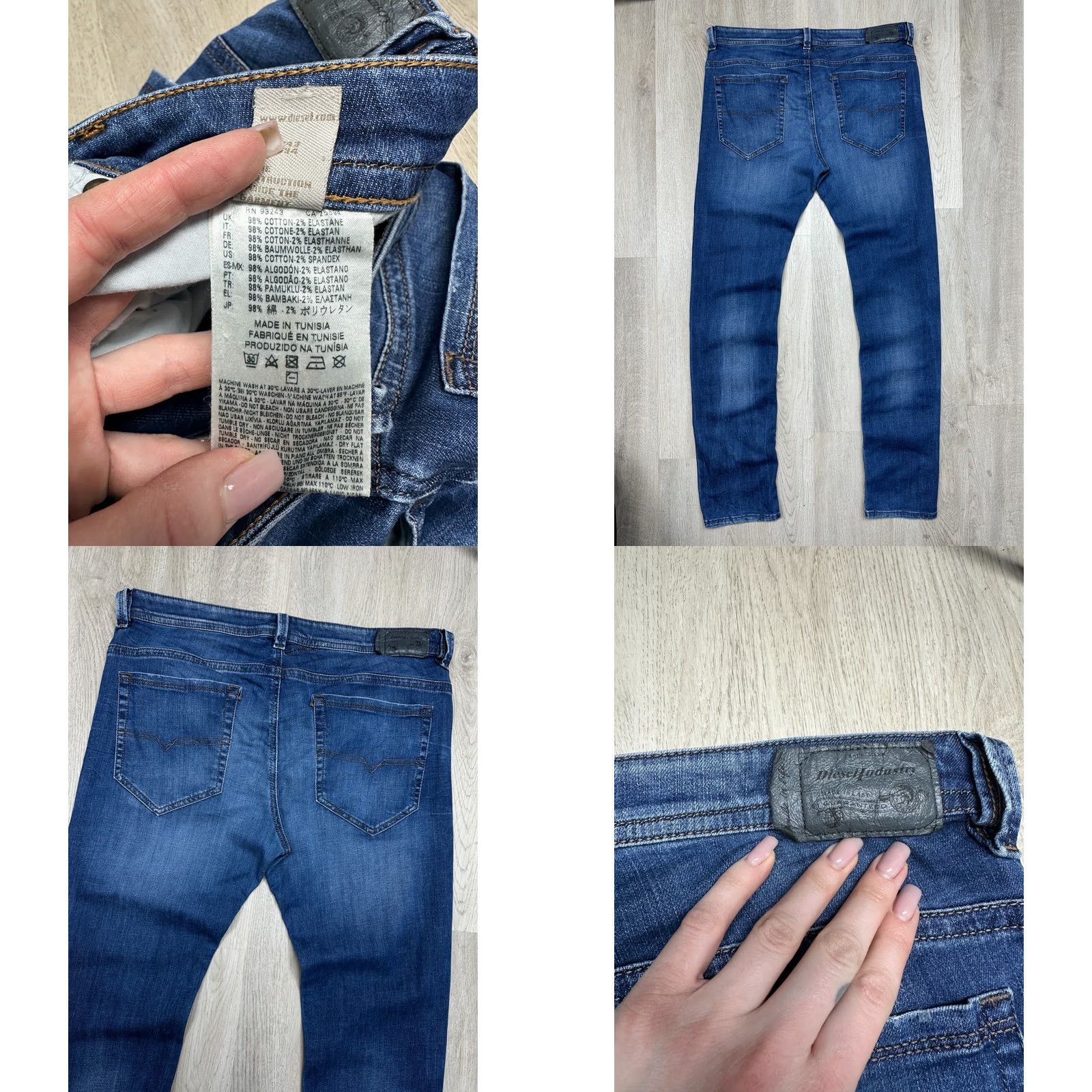 Diesel Diesel Thavar Jeans Pants Denim Slim Regular 36 Mens Blue Cotton 34in Inseam 89cm 116cm 48cm Waist Band Boys? Size US 36 / EU 52 - 8 Thumbnail