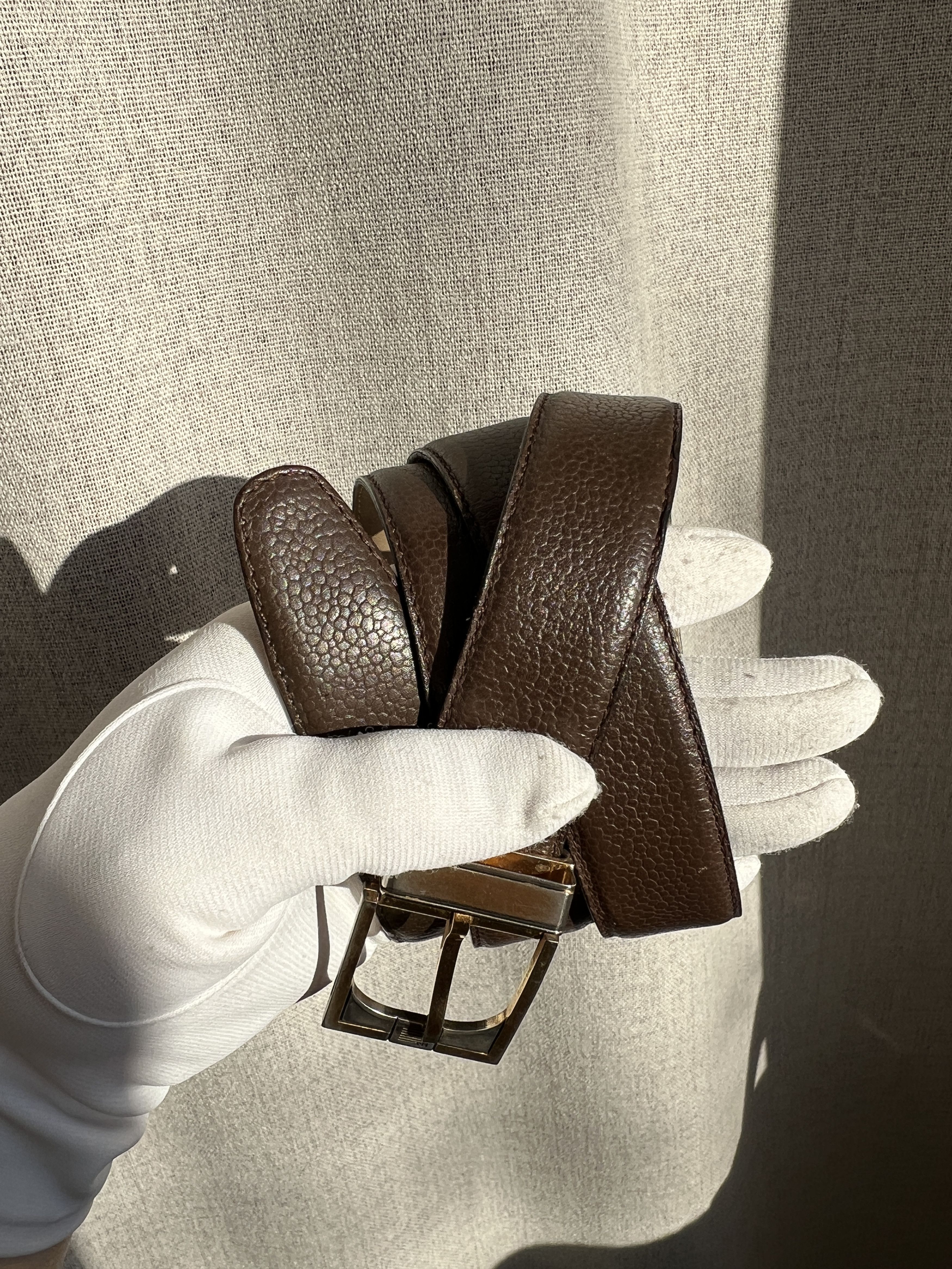Lanvin Vintage Lanvin Paris Brown Leather Belt France Size ONE SIZE - 5 Thumbnail