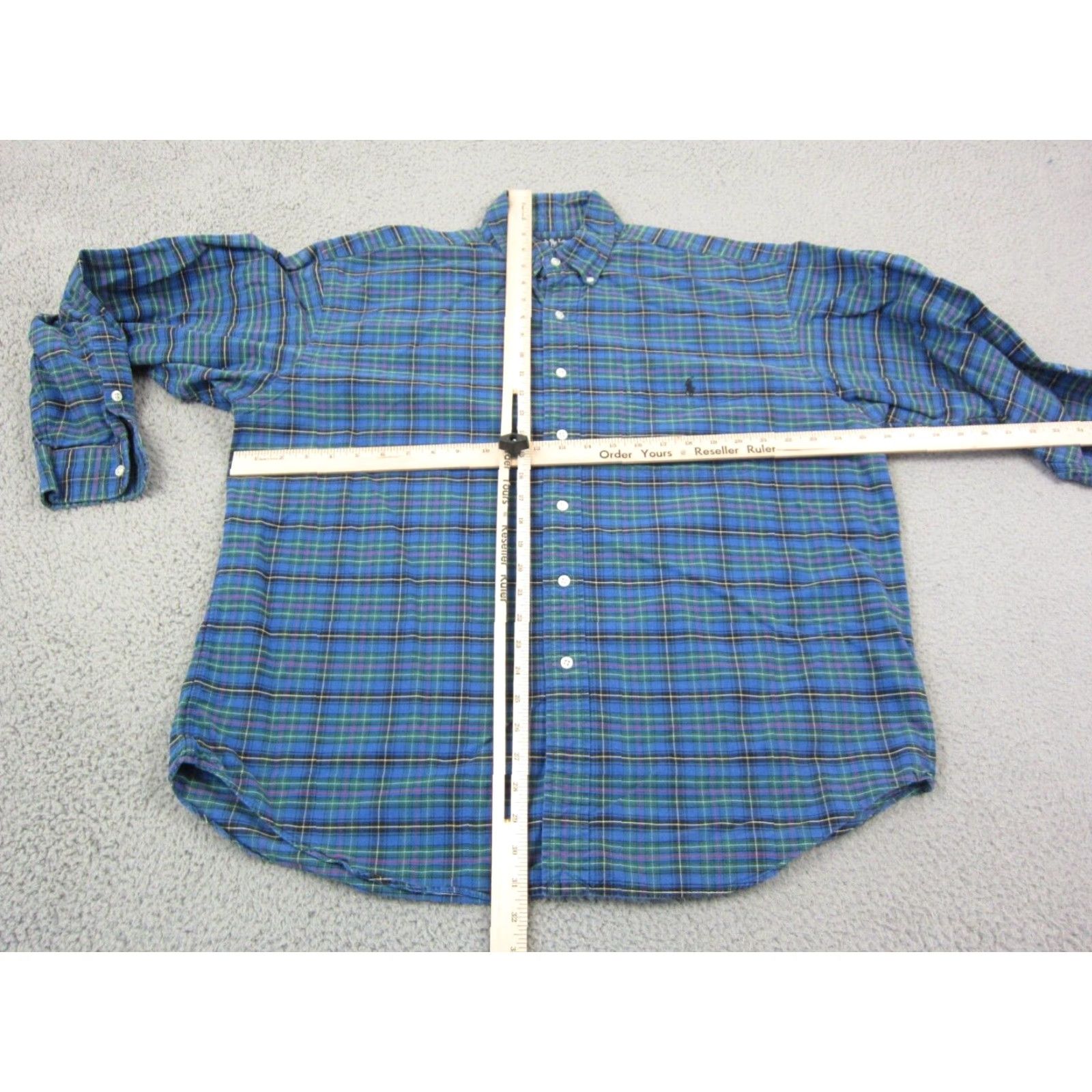 Ralph Lauren VINTAGE Ralph Lauren Shirt Mens Large Blue Pony Oxford Plaid Big Twill Pocket Size US L / EU 52-54 / 3 - 7 Thumbnail