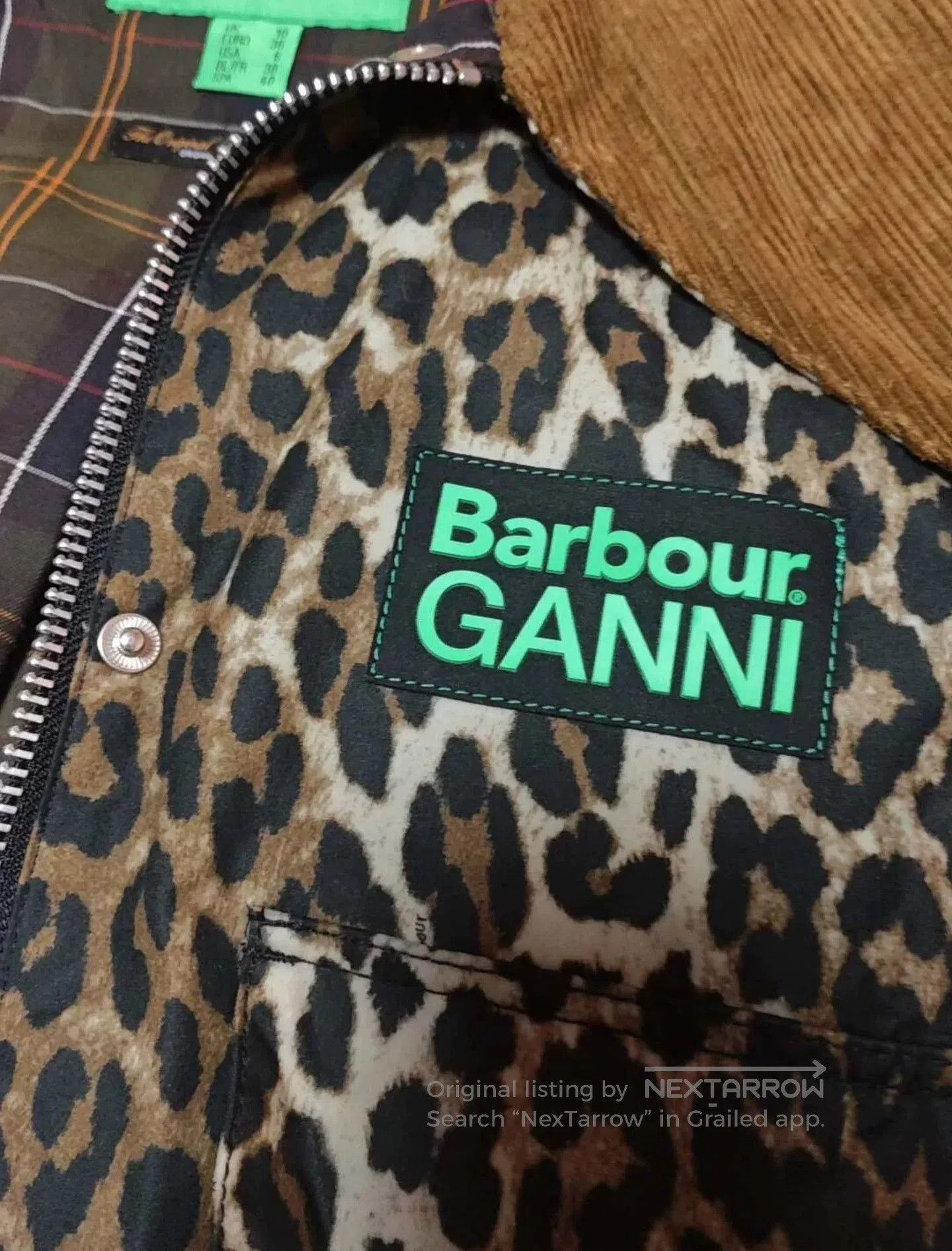 Barbour Barbour x GANNI Limited Edition Waxed Leopard Jacket. Size M / US 6-8 / IT 42-44 - 7 Thumbnail