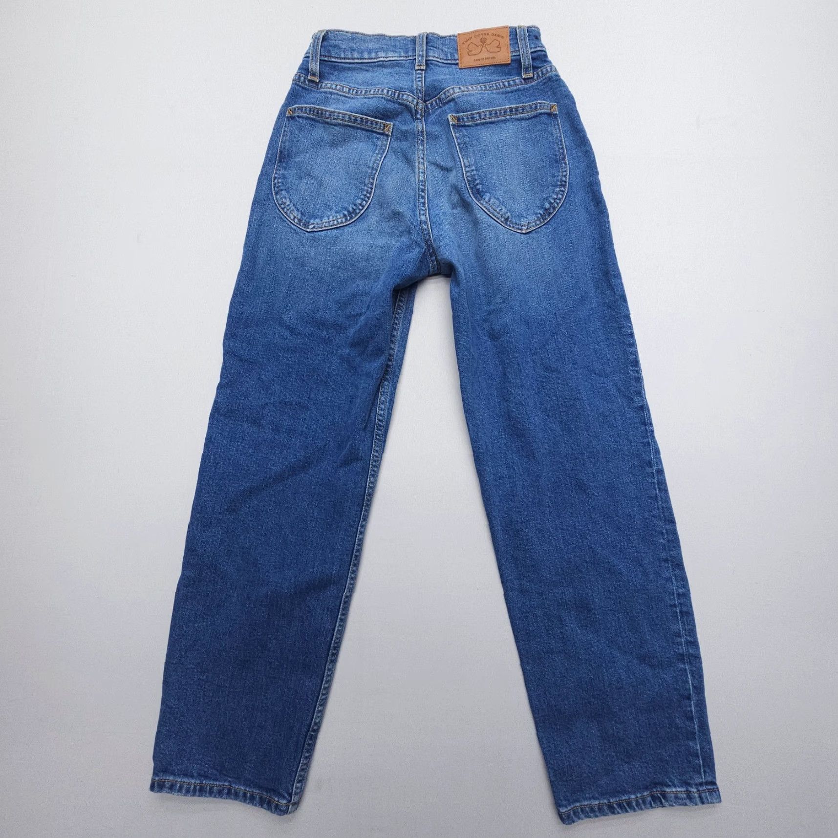 Twin Doves High Rise Ankle Jeans Women Size 24 Blue Stretch Denim USA