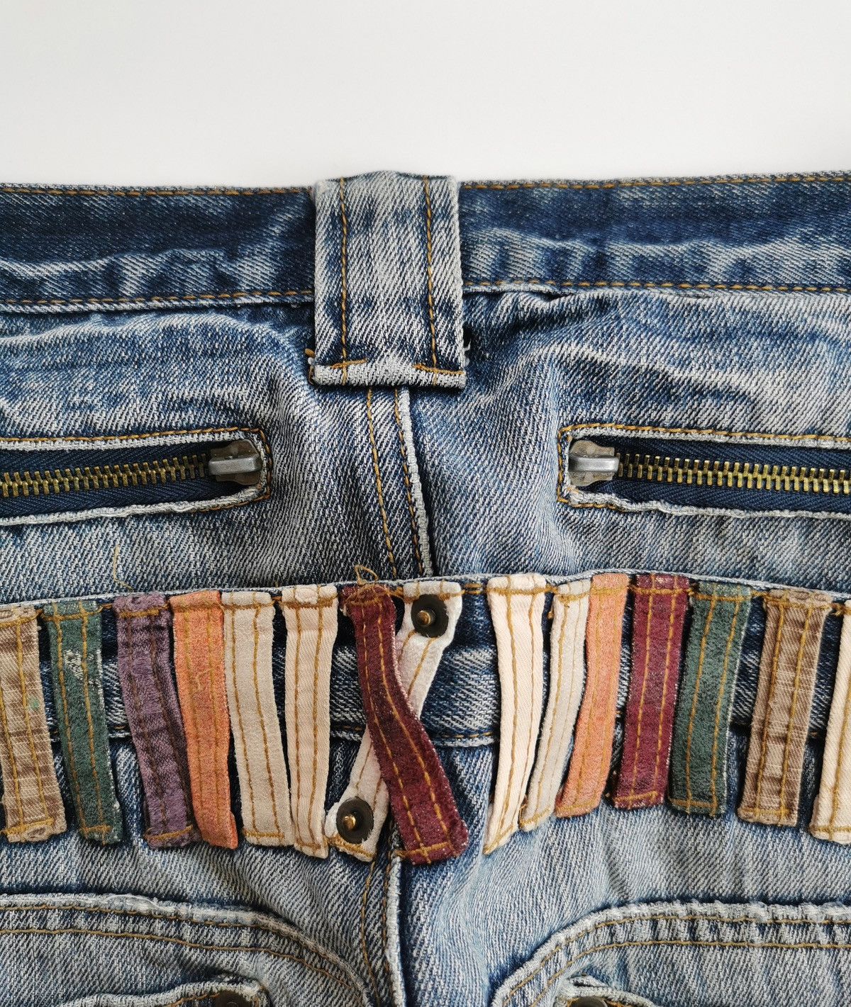 14th Addiction BreathMint Zipper Thrashed Distressed Jeans Size US 31 - 7 Thumbnail