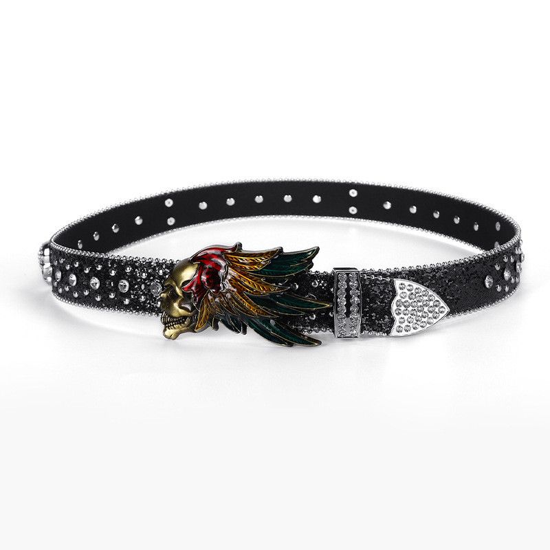 Other Red Indian Apache Logo Studded Belt Size ONE SIZE - 2 Thumbnail